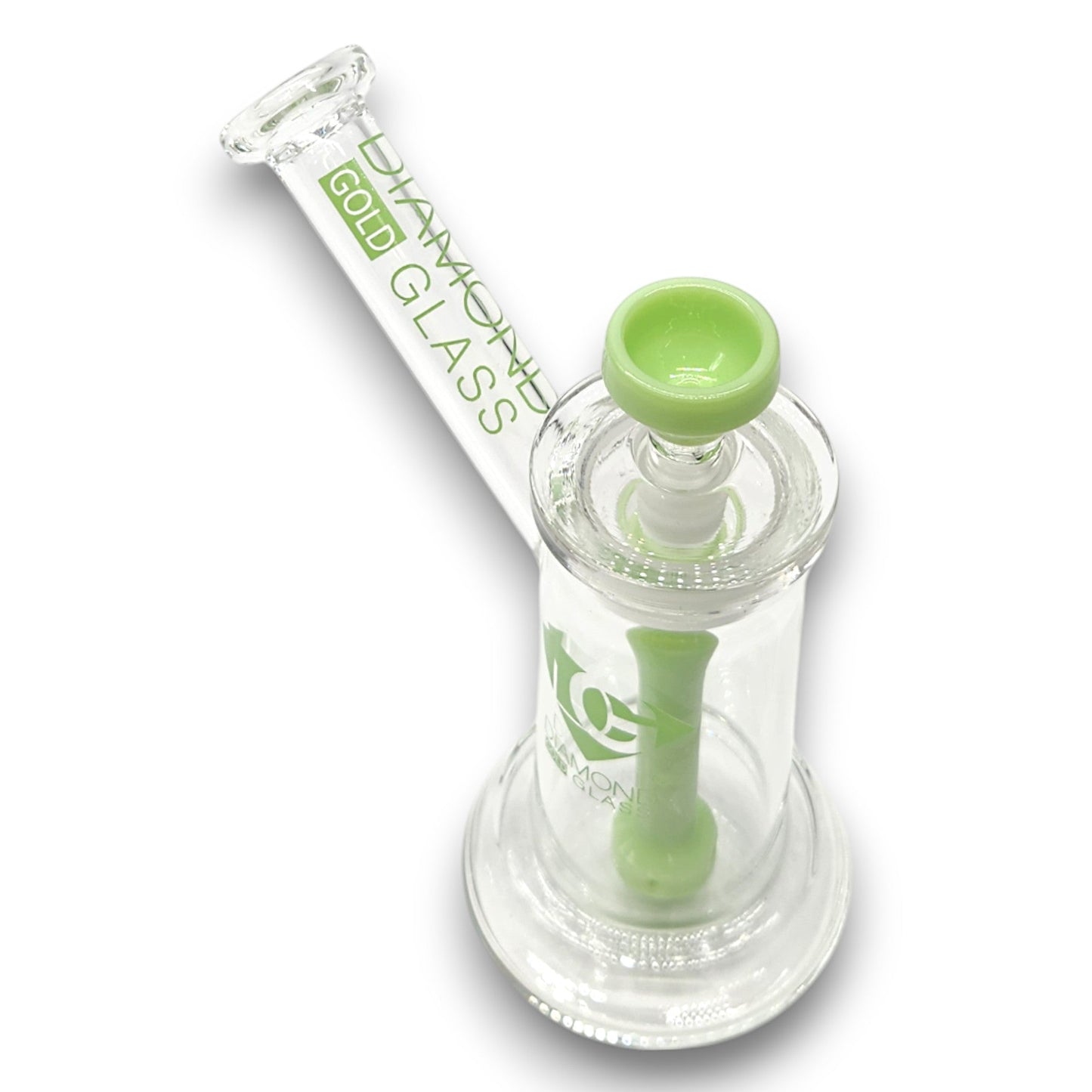 7" Diamond Glass 2 Piece Circ Perc Bubbler Bong