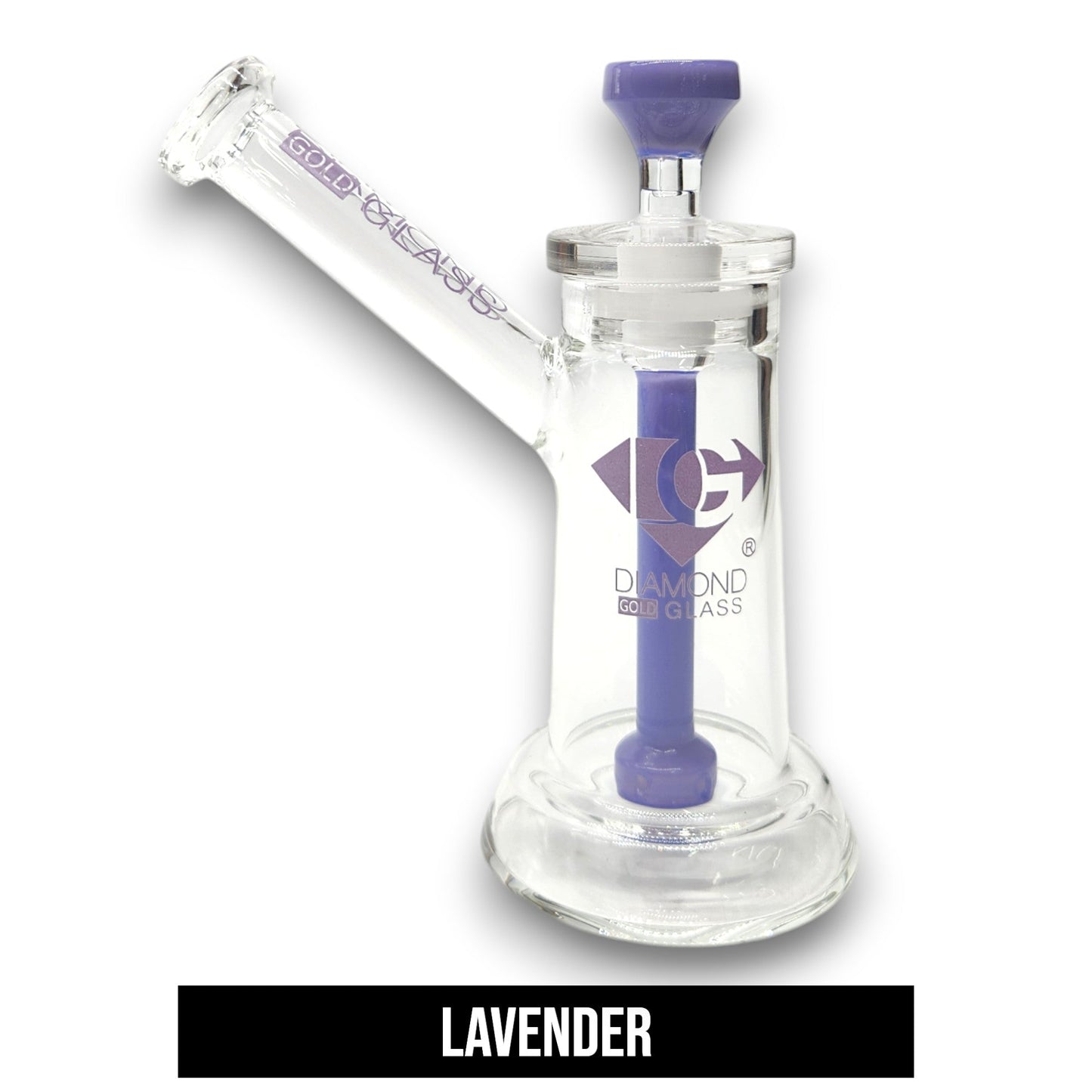7" Diamond Glass 2 Piece Circ Perc Bubbler Bong