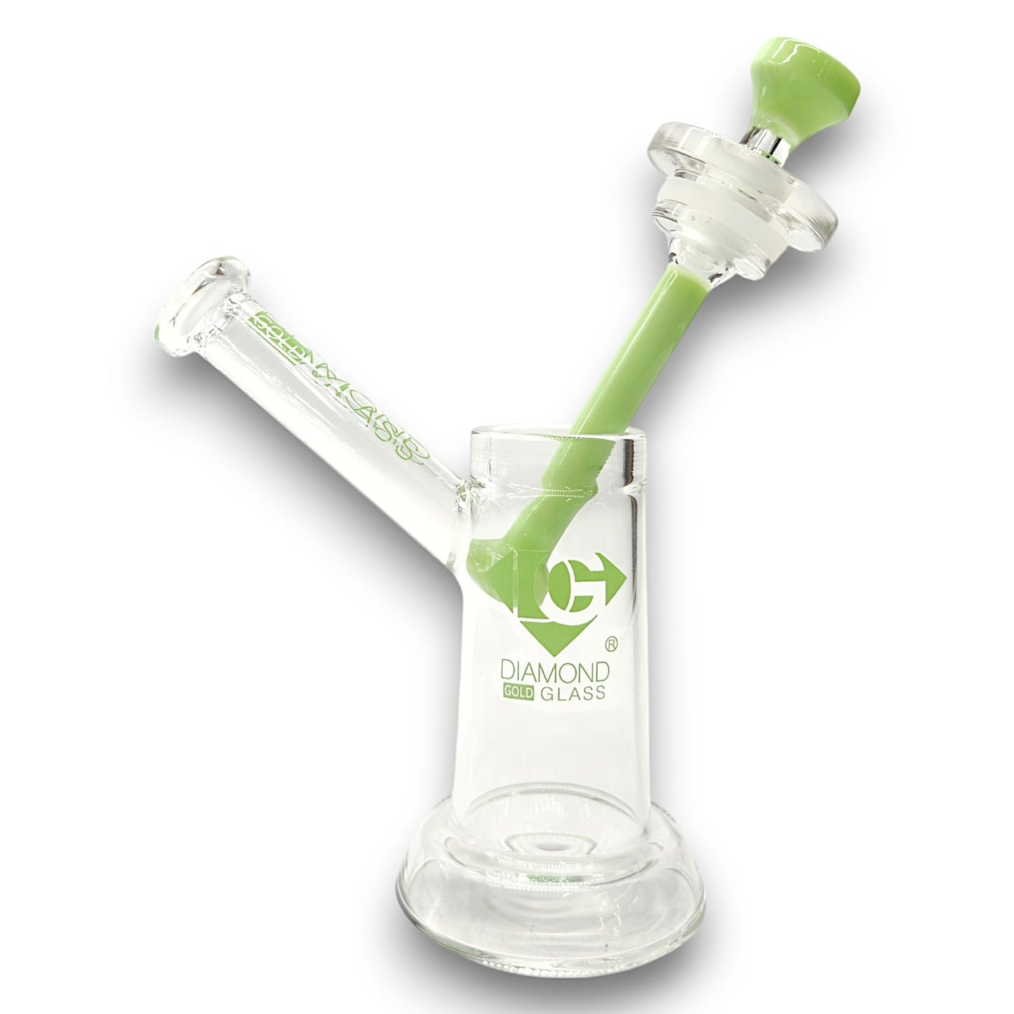 7" Diamond Glass 2 Piece Circ Perc Bubbler Bong
