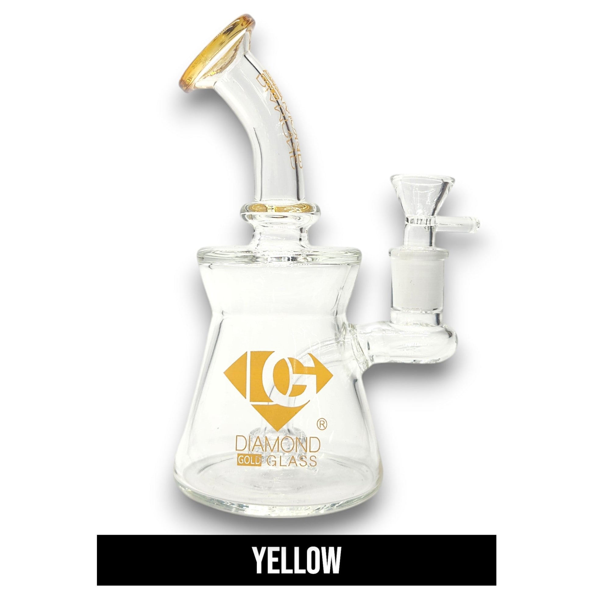 7" Diamond Glass Circ Perc Bong