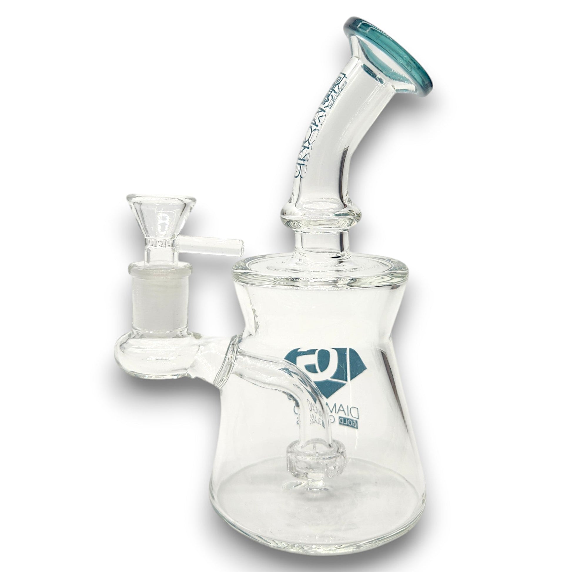 7" Diamond Glass Circ Perc Bong