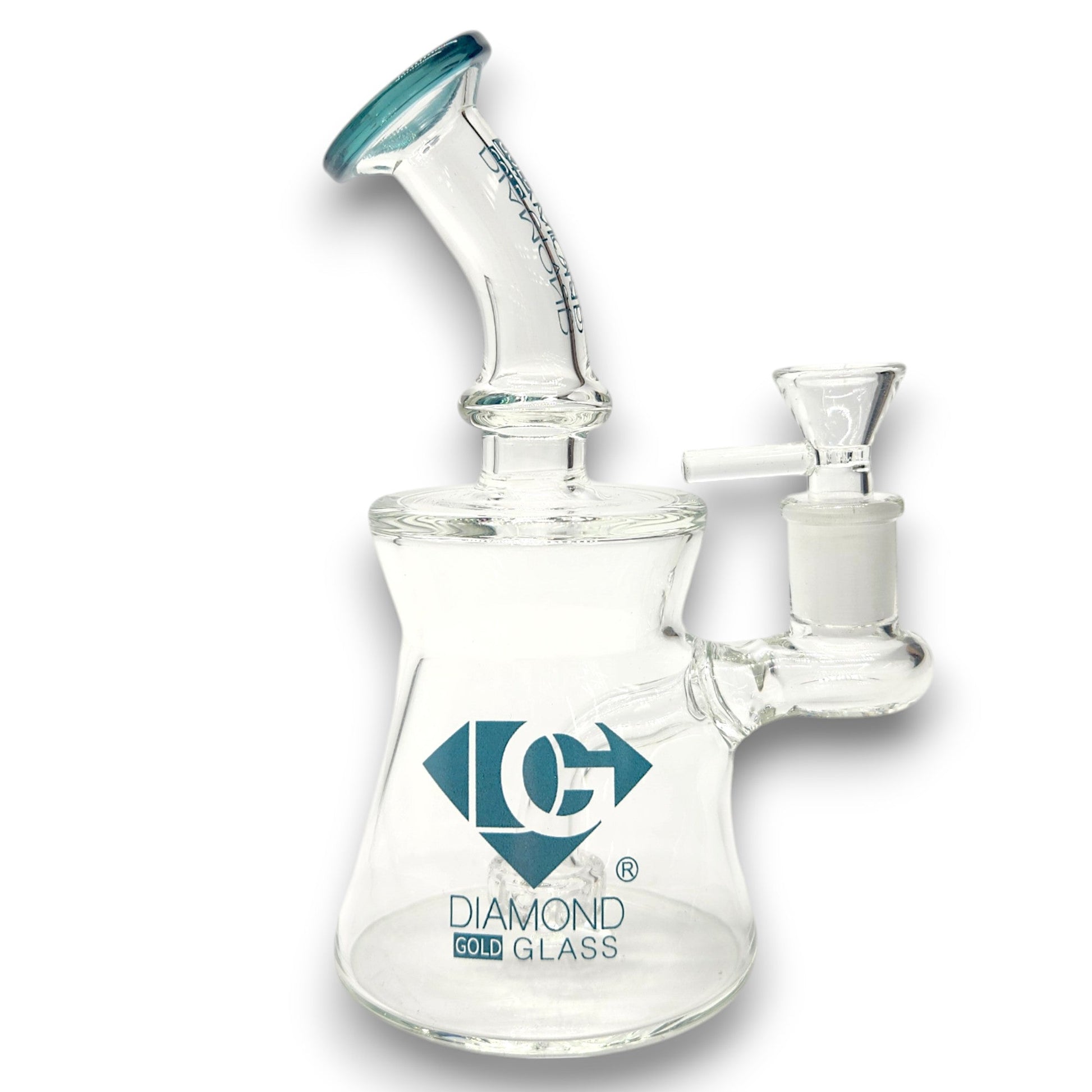 7" Diamond Glass Circ Perc Bong