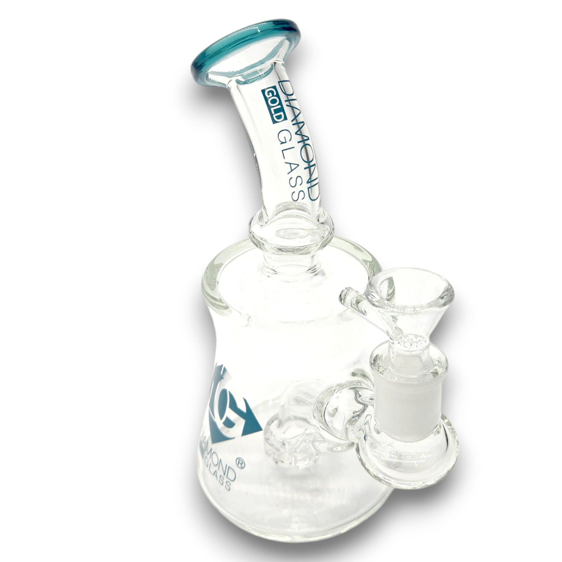 7" Diamond Glass Circ Perc Bong