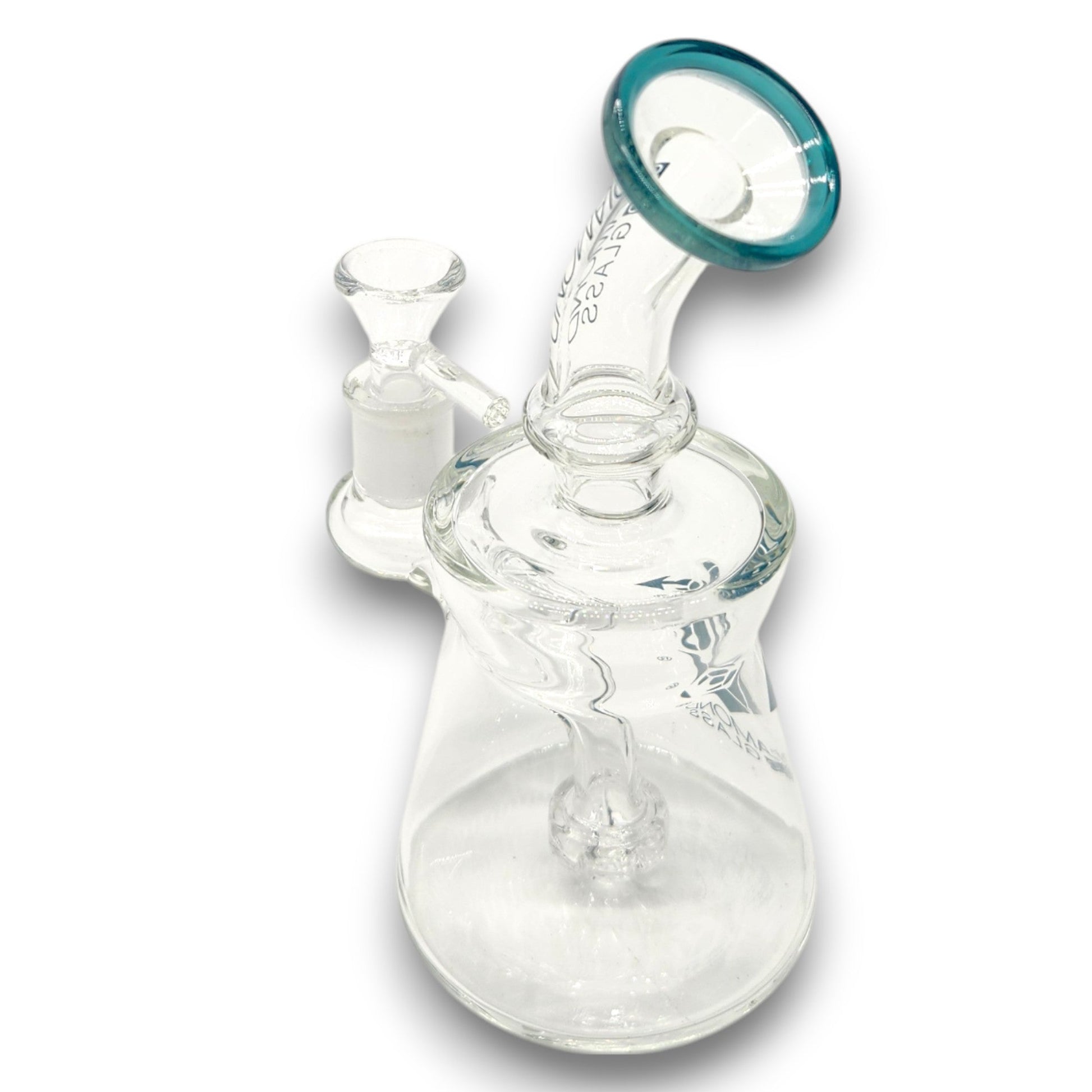 7" Diamond Glass Circ Perc Bong