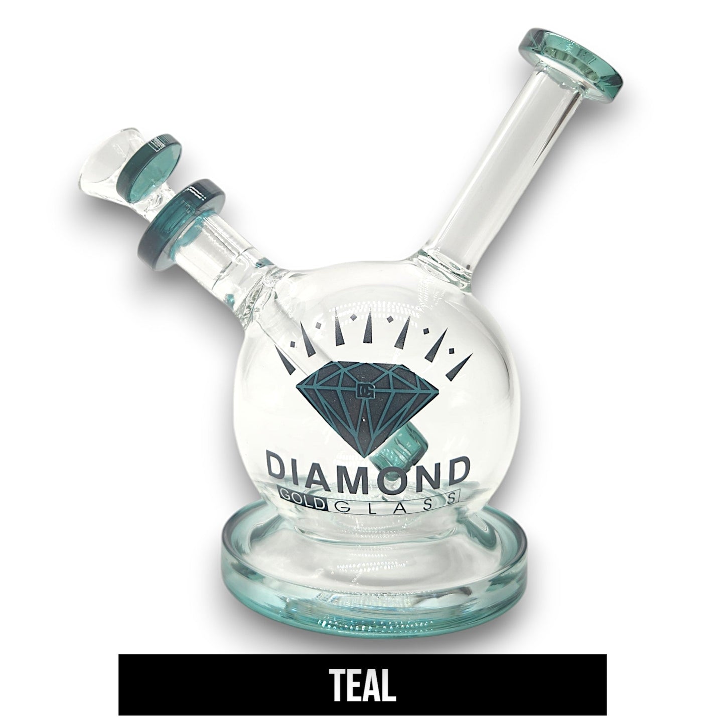 7" Diamond Glass Globe Bubbler Bong
