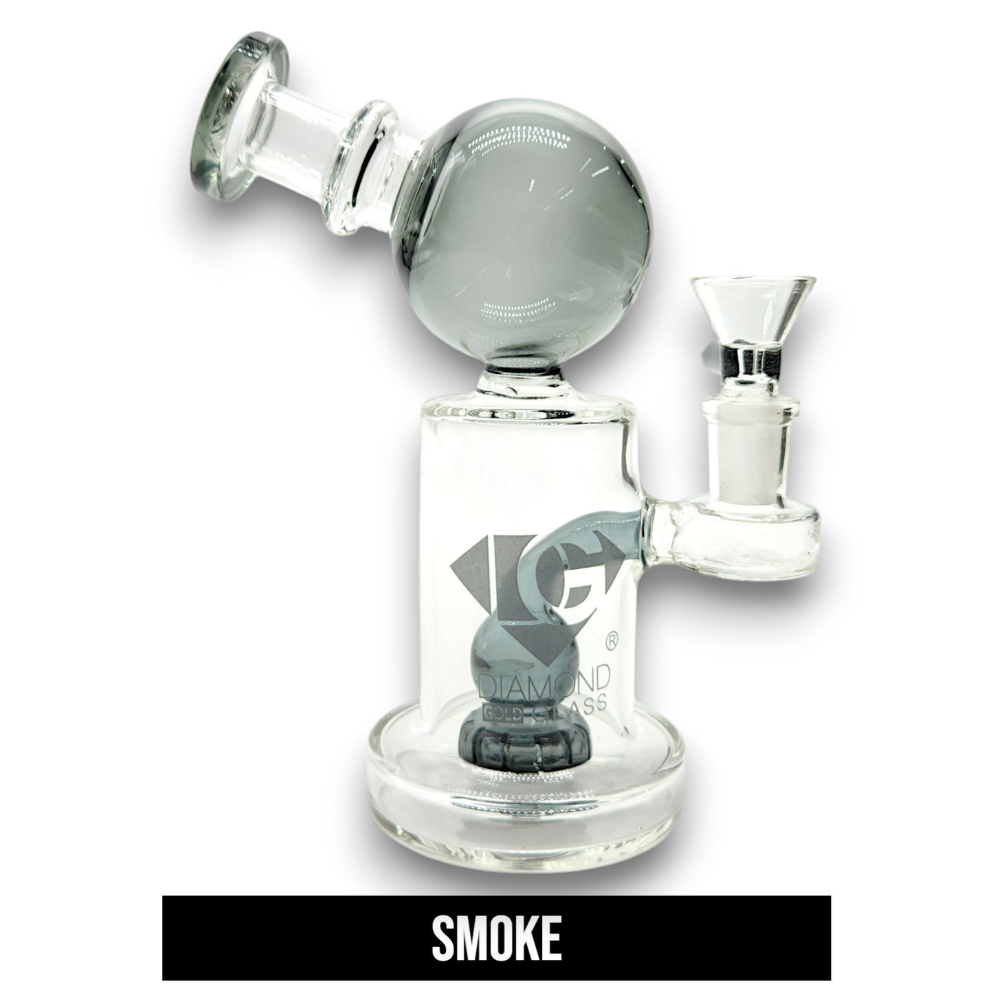 7" Diamond Glass Sphere Ray Gun Circ Percolator Bong