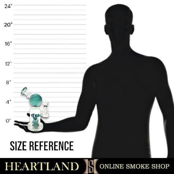 7" Diamond Glass Sphere Ray Gun Circ Percolator Bong