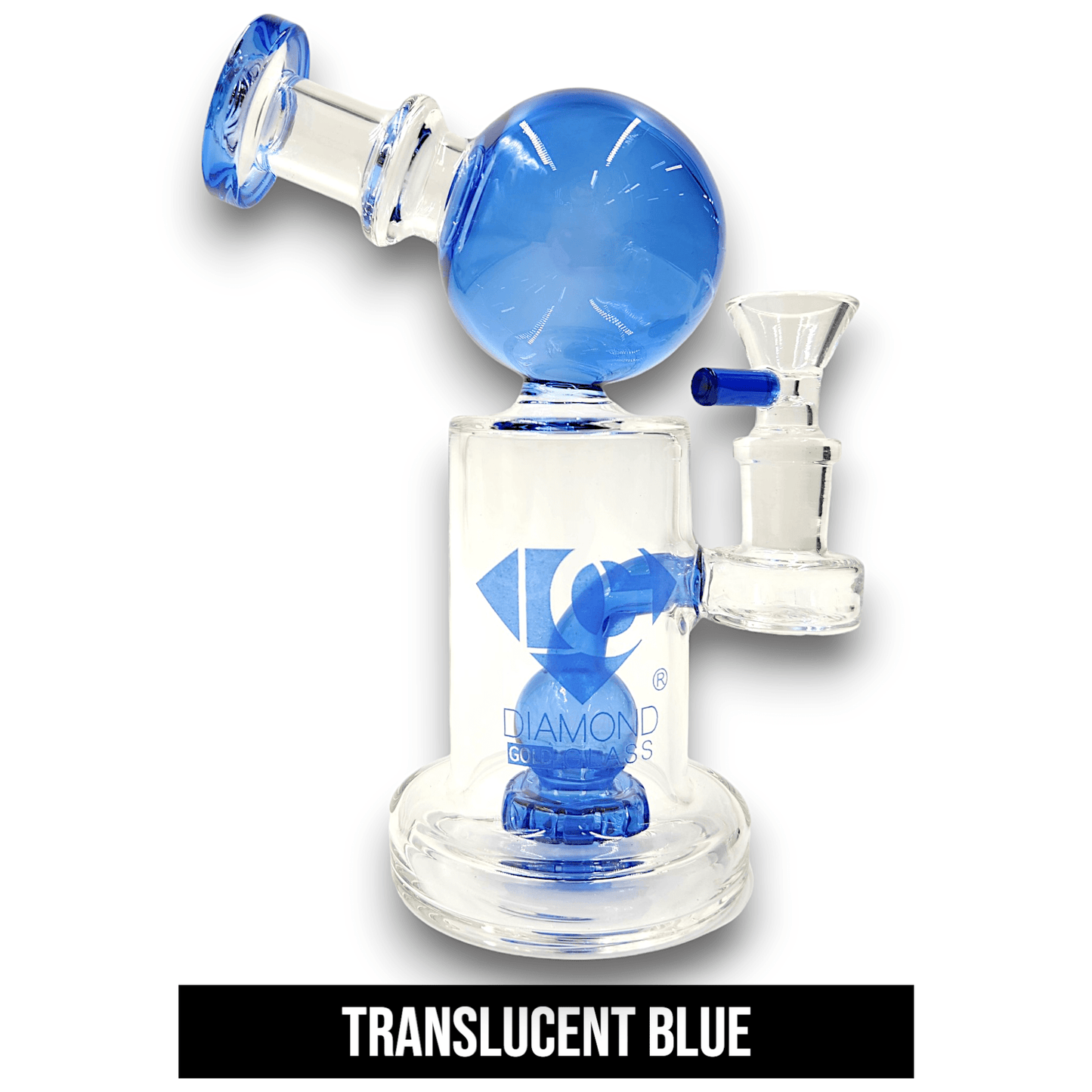 7" Diamond Glass Sphere Ray Gun Circ Percolator Bong