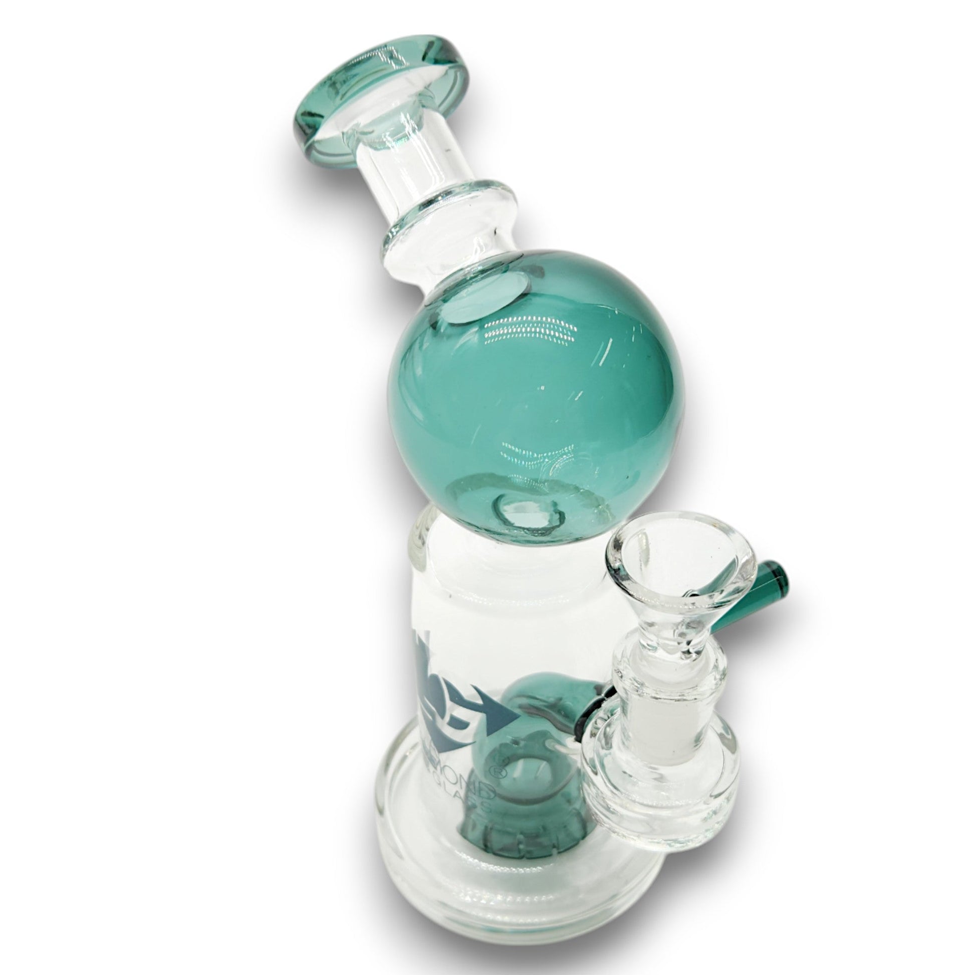 7" Diamond Glass Sphere Ray Gun Circ Percolator Bong