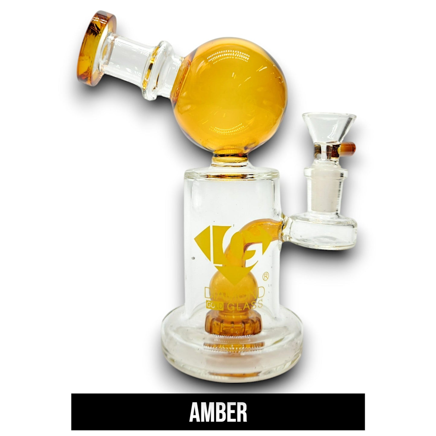 7" Diamond Glass Sphere Ray Gun Circ Percolator Bong