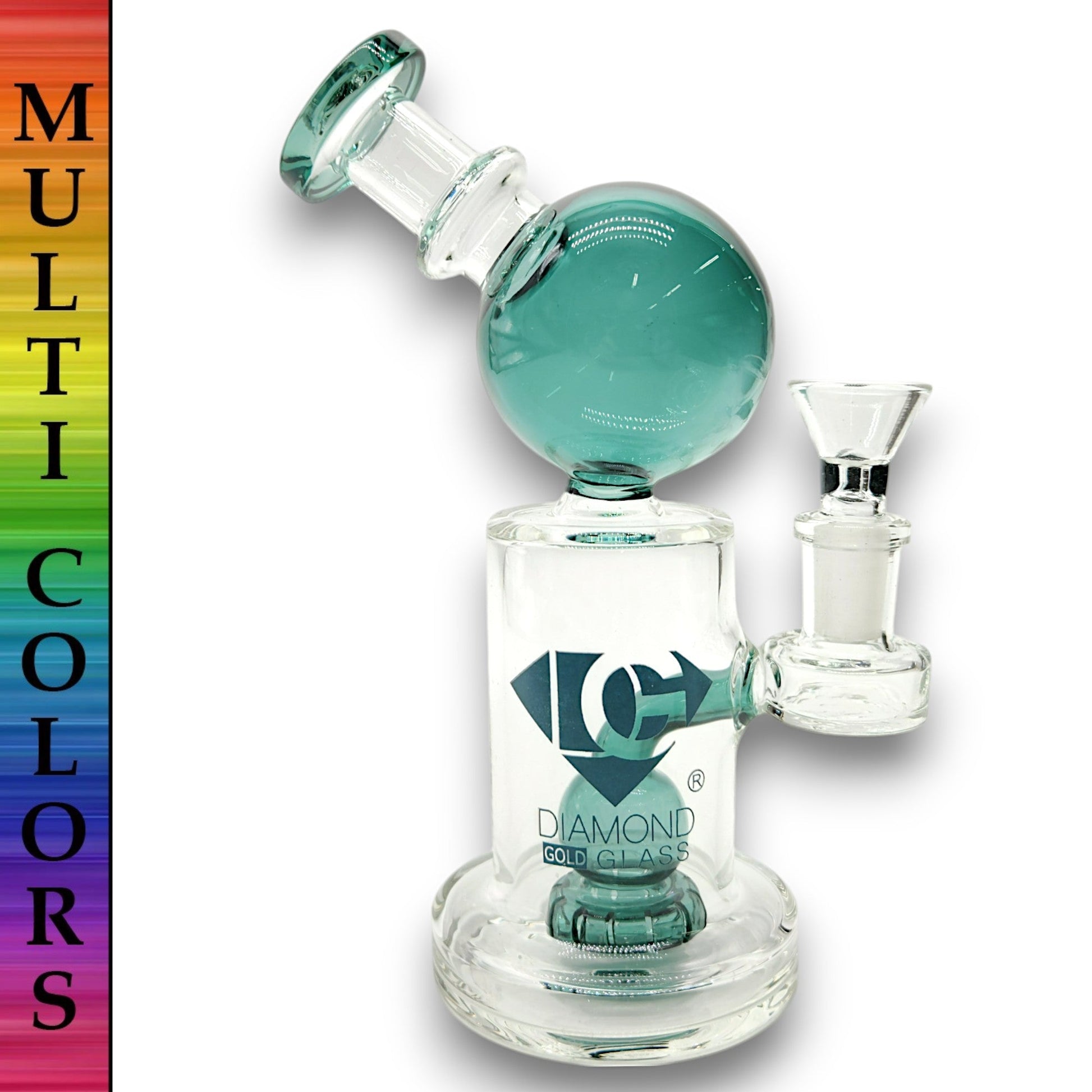 7" Diamond Glass Sphere Ray Gun Circ Percolator Bong