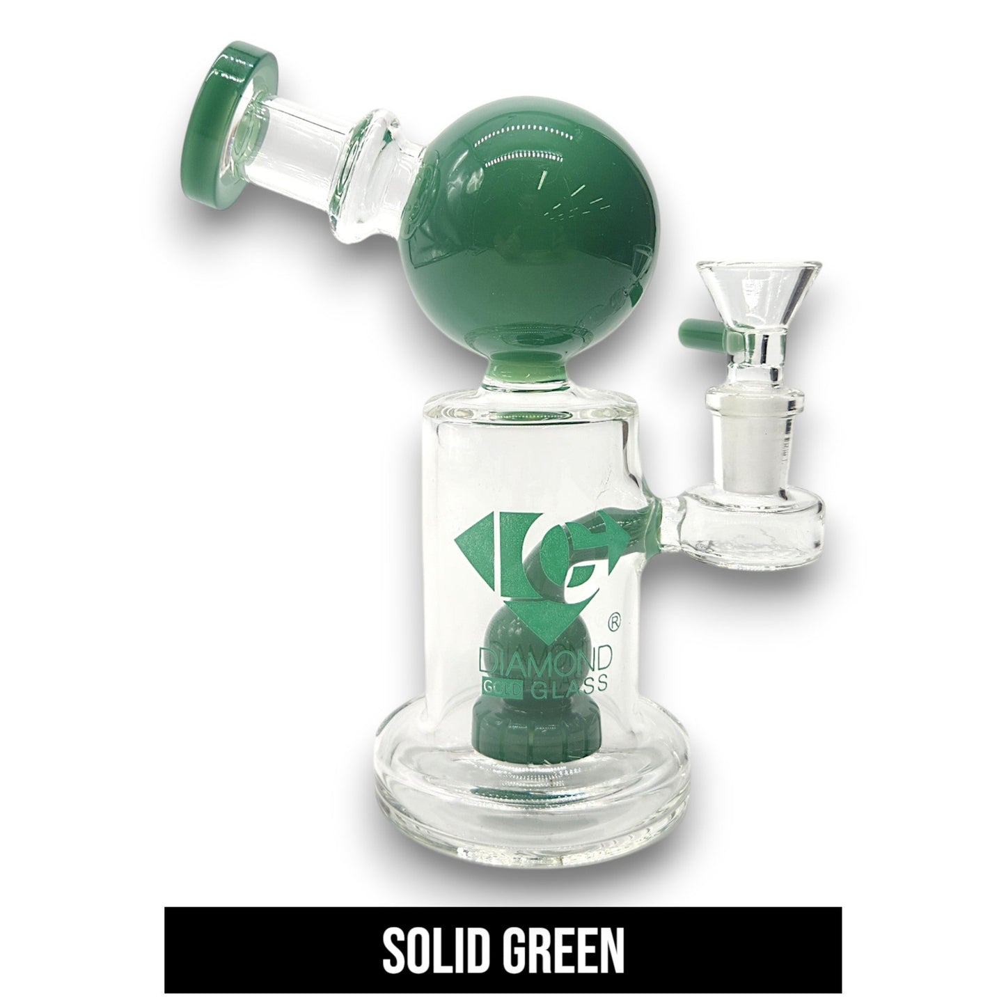 7" Diamond Glass Sphere Ray Gun Circ Percolator Bong