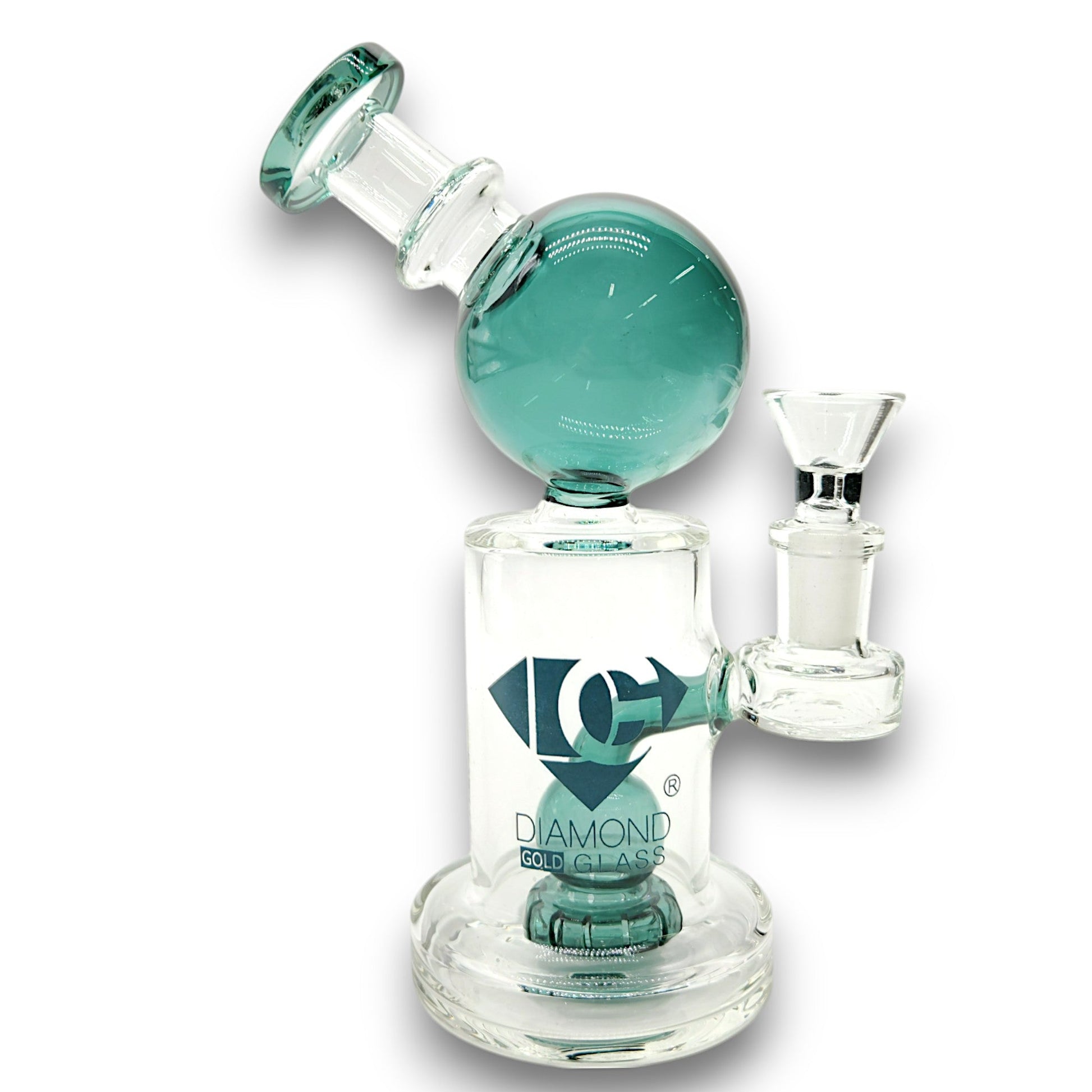 7" Diamond Glass Sphere Ray Gun Circ Percolator Bong