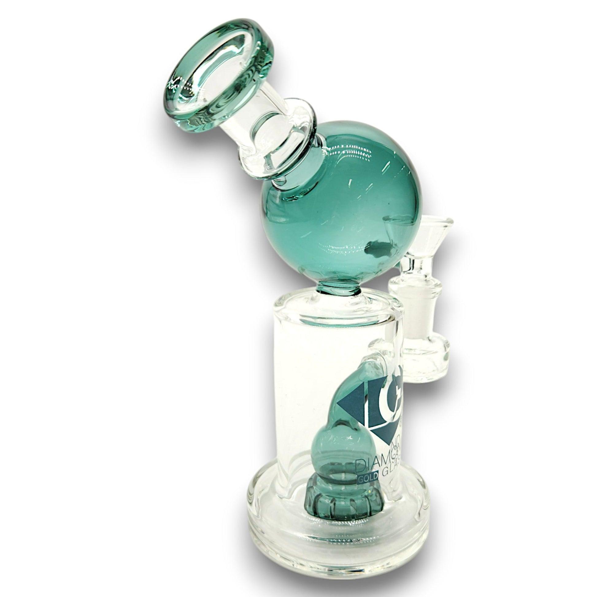 7" Diamond Glass Sphere Ray Gun Circ Percolator Bong