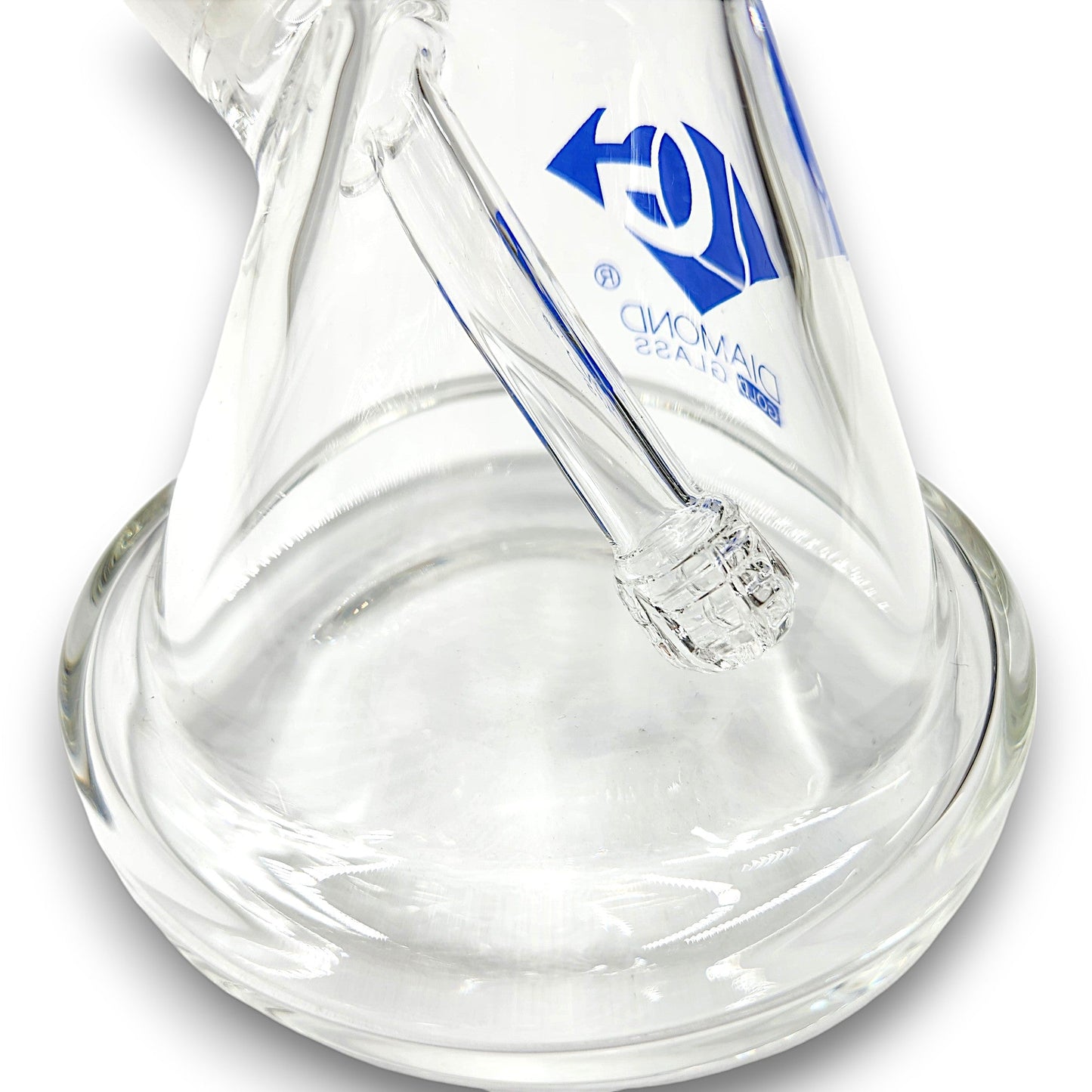7" Diamond Gold Glass Pyramid Matrix Downstem Perc Beaker