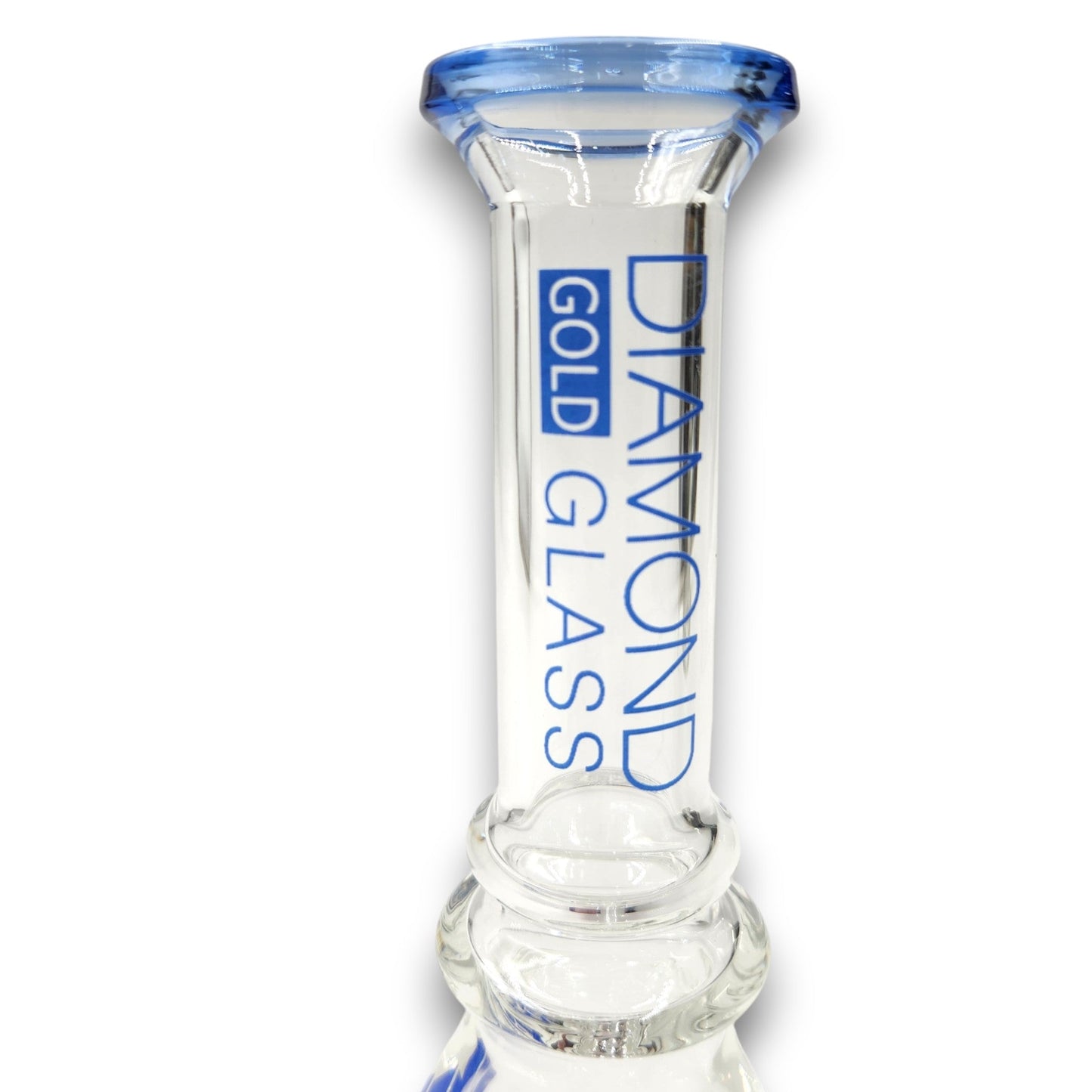 7" Diamond Gold Glass Pyramid Matrix Downstem Perc Beaker