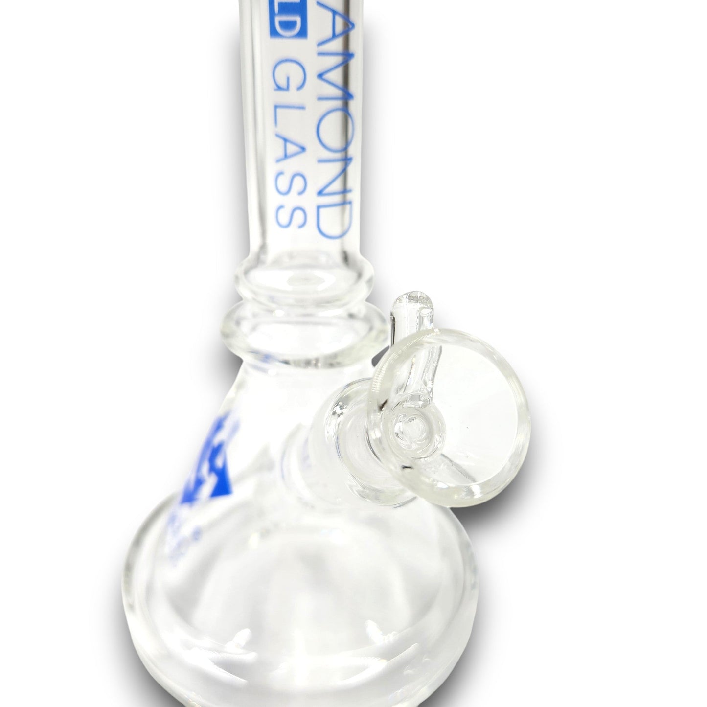 7" Diamond Gold Glass Pyramid Matrix Downstem Perc Beaker