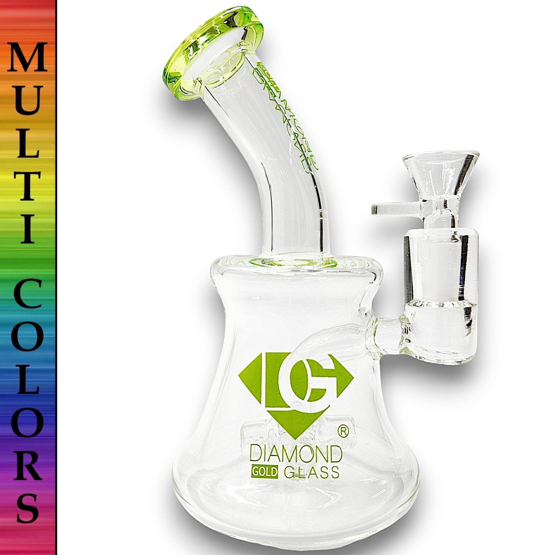 7" Diamond Quad Inline Perc Bong