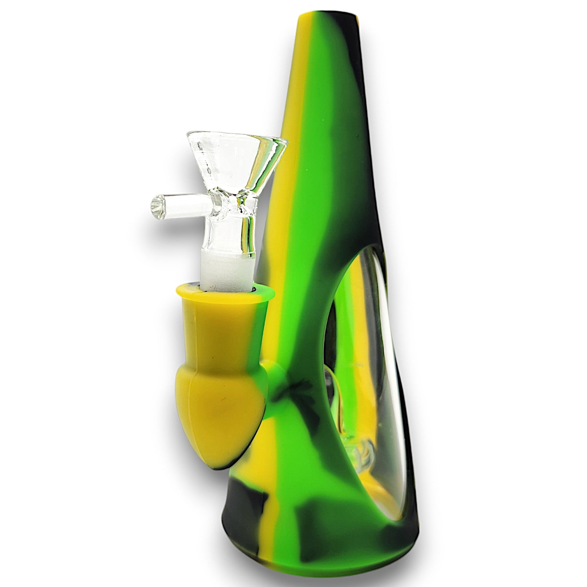 7" Silicone Pyramid Circ Perc Bong