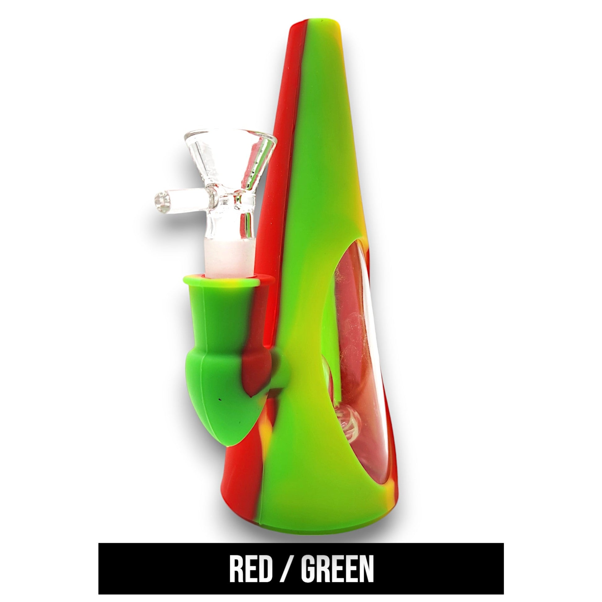 7" Silicone Pyramid Circ Perc Bong