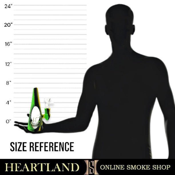 7" Silicone Pyramid Circ Perc Bong