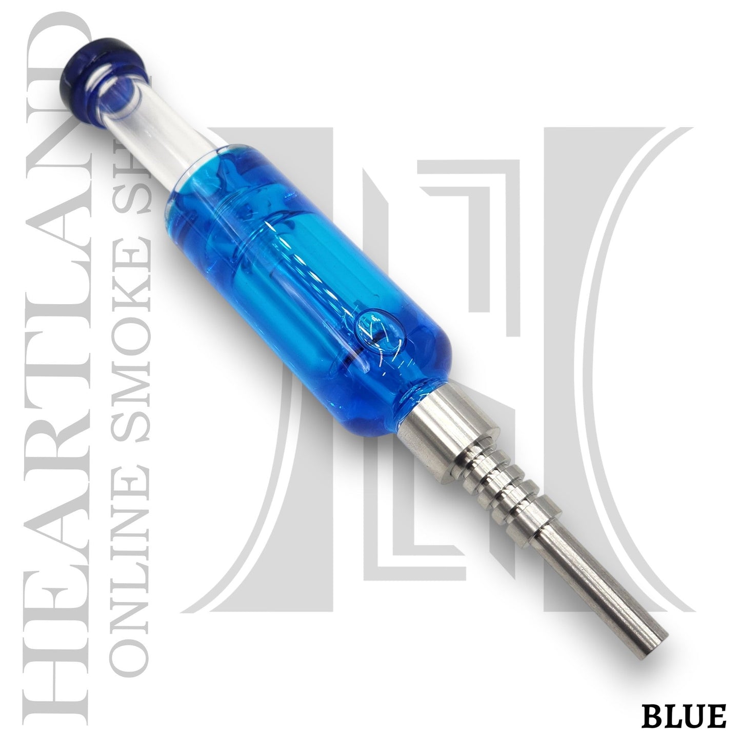 7.5" Glycerin Dab Straw Titanium Tip Nectar Collector and Dish