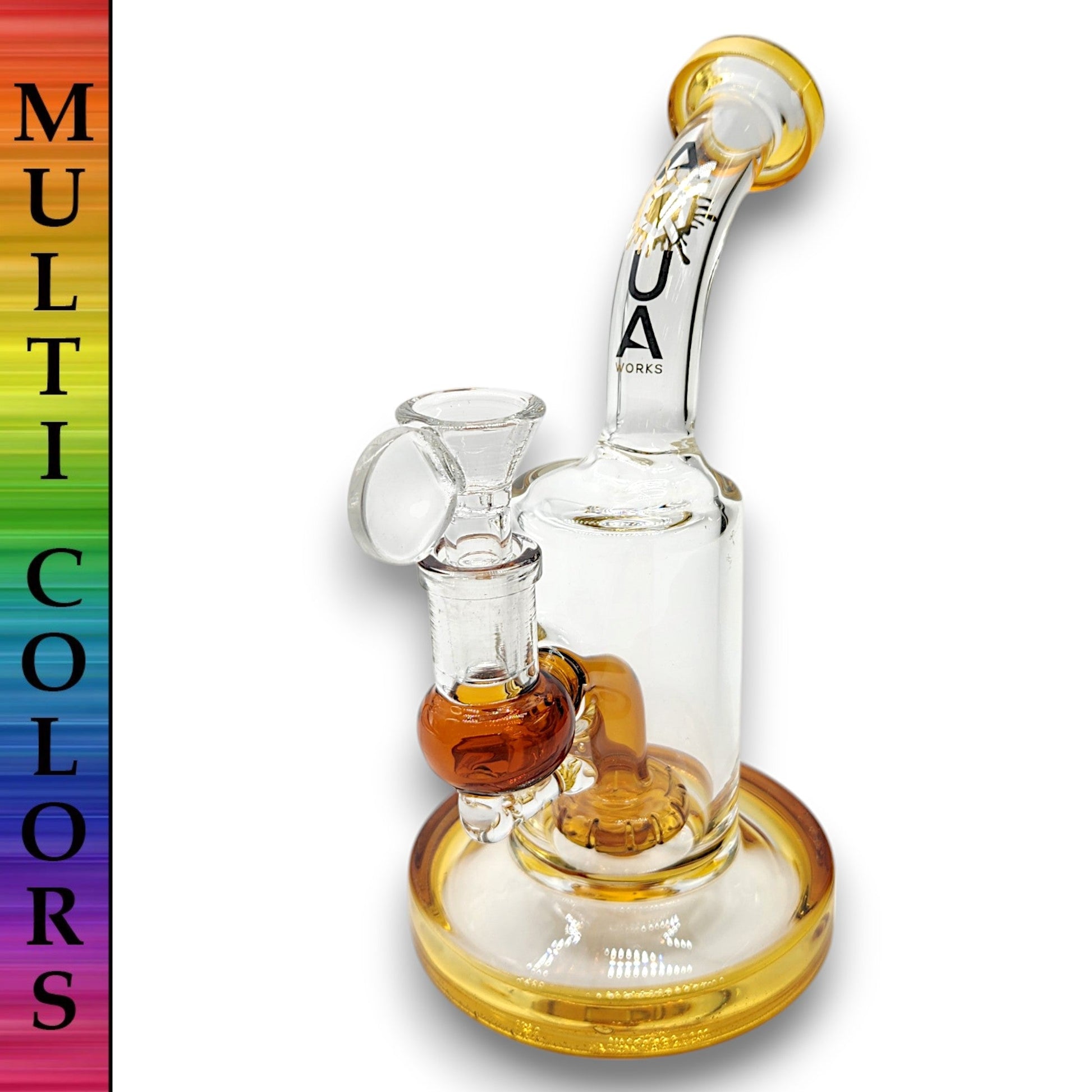 8" Aqua Works Barrel Shape Circ Perc Bong