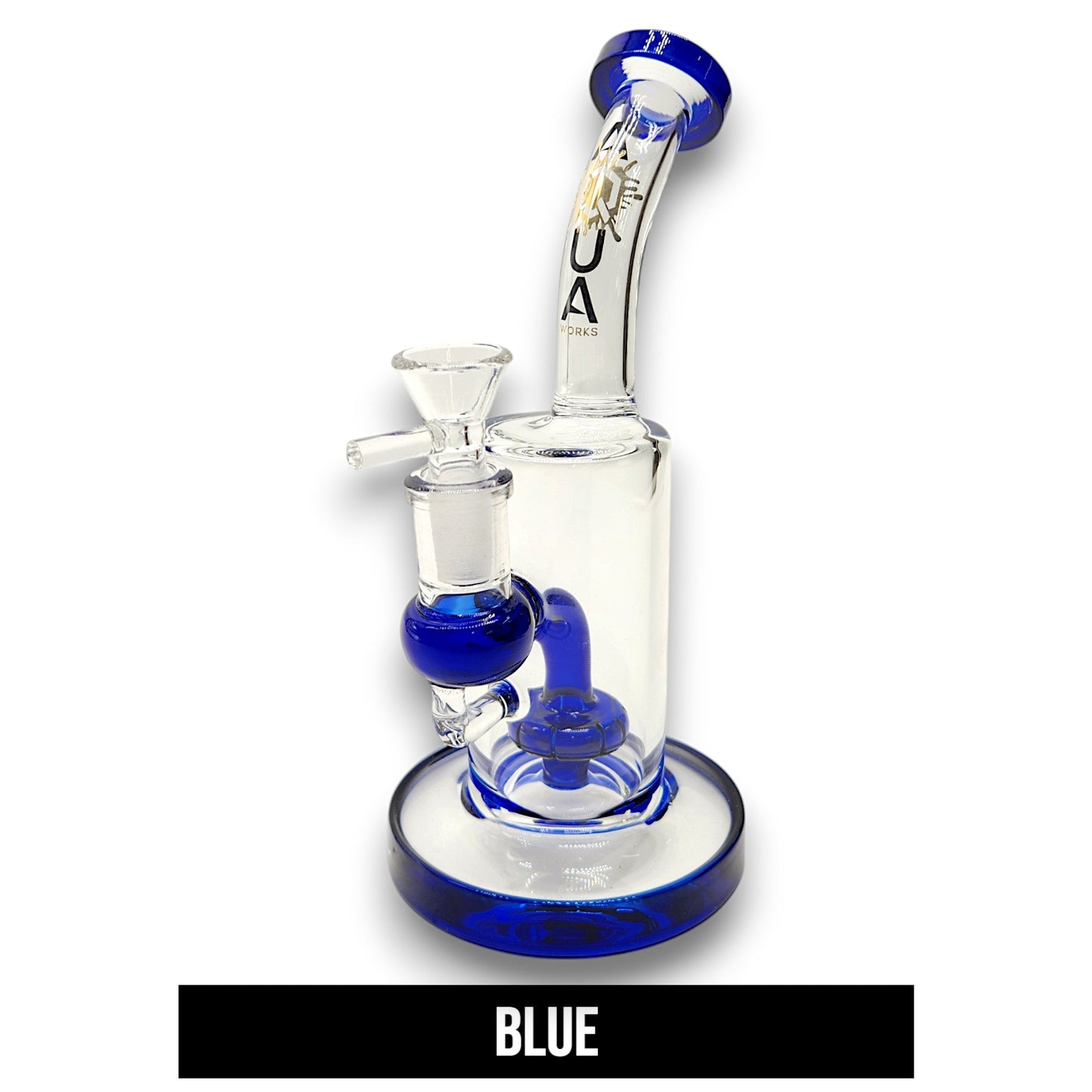 8" Aqua Works Barrel Shape Circ Perc Bong