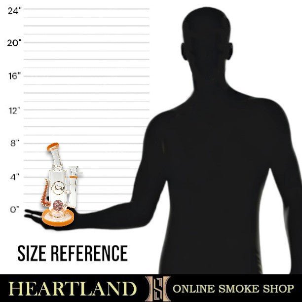 8" Cali CloudX Tail Straight Tube Percolator Bong