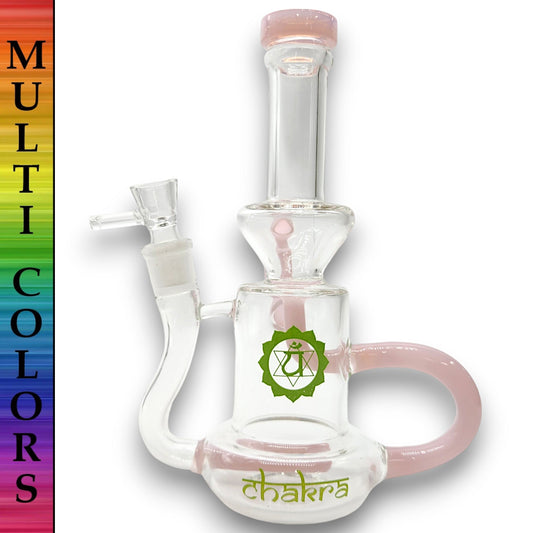 8" Chakra Glass Inline Percolator Recycler Bong