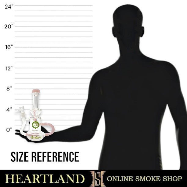 8" Chakra Glass Inline Percolator Recycler Bong