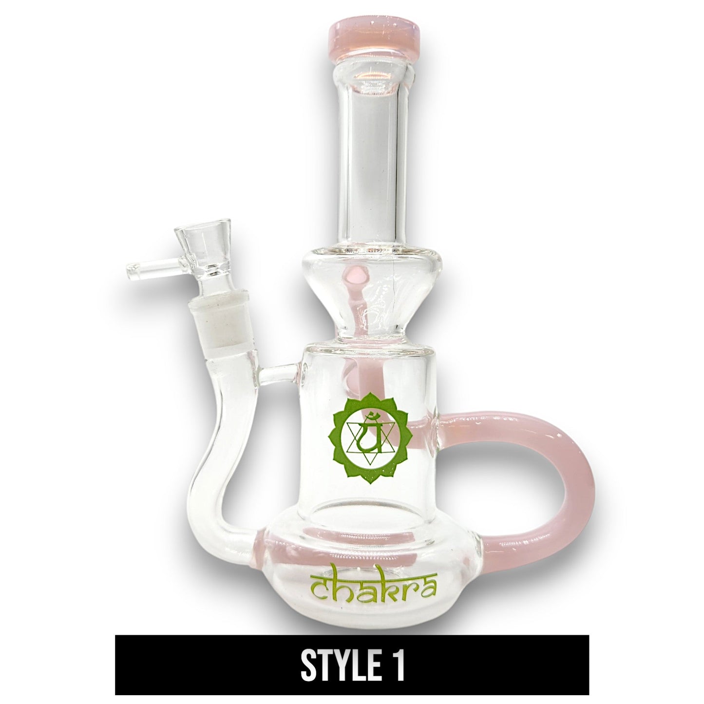 8" Chakra Glass Inline Percolator Recycler Bong
