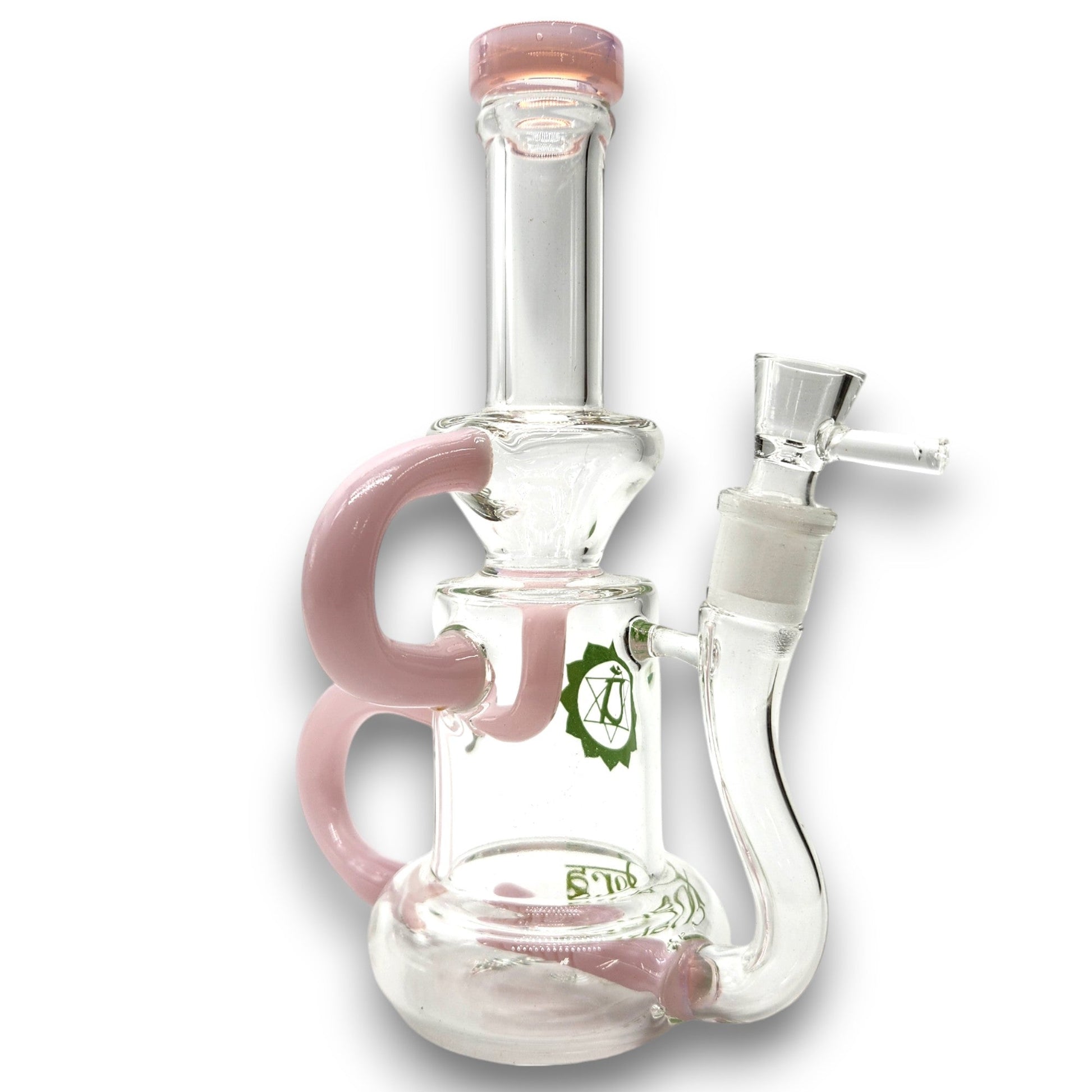 8" Chakra Glass Inline Percolator Recycler Bong