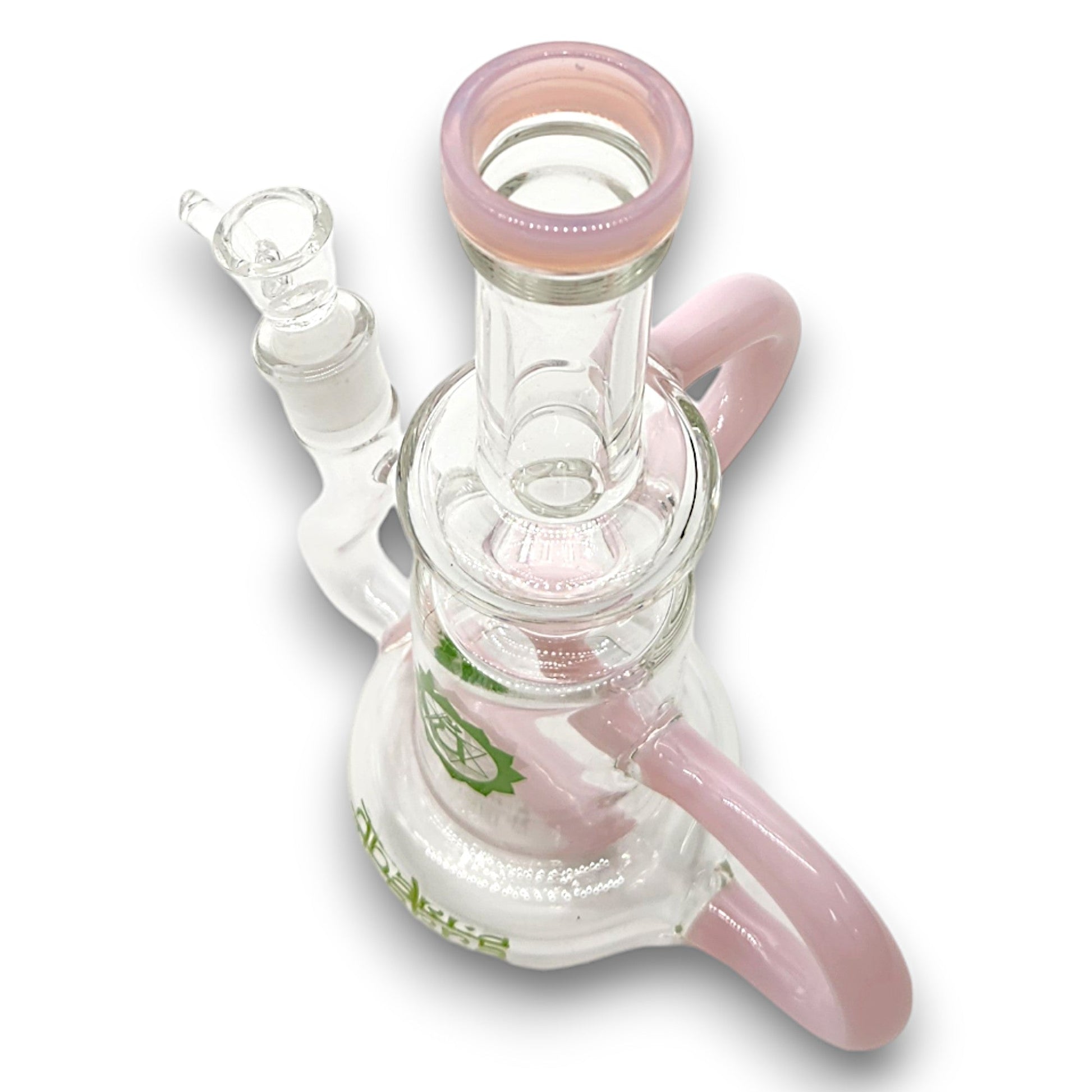8" Chakra Glass Inline Percolator Recycler Bong