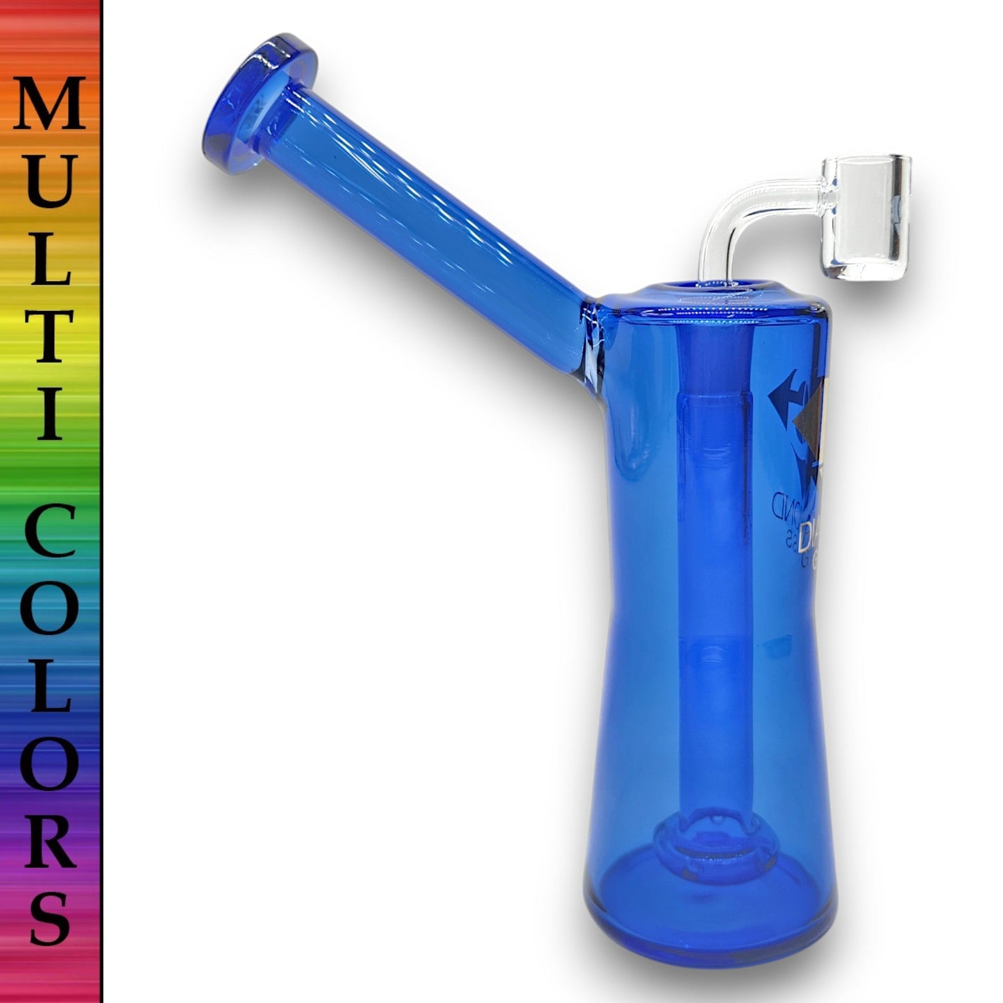 8" Diamond Glass Circ Perc Bubbler Bong Dab Rig