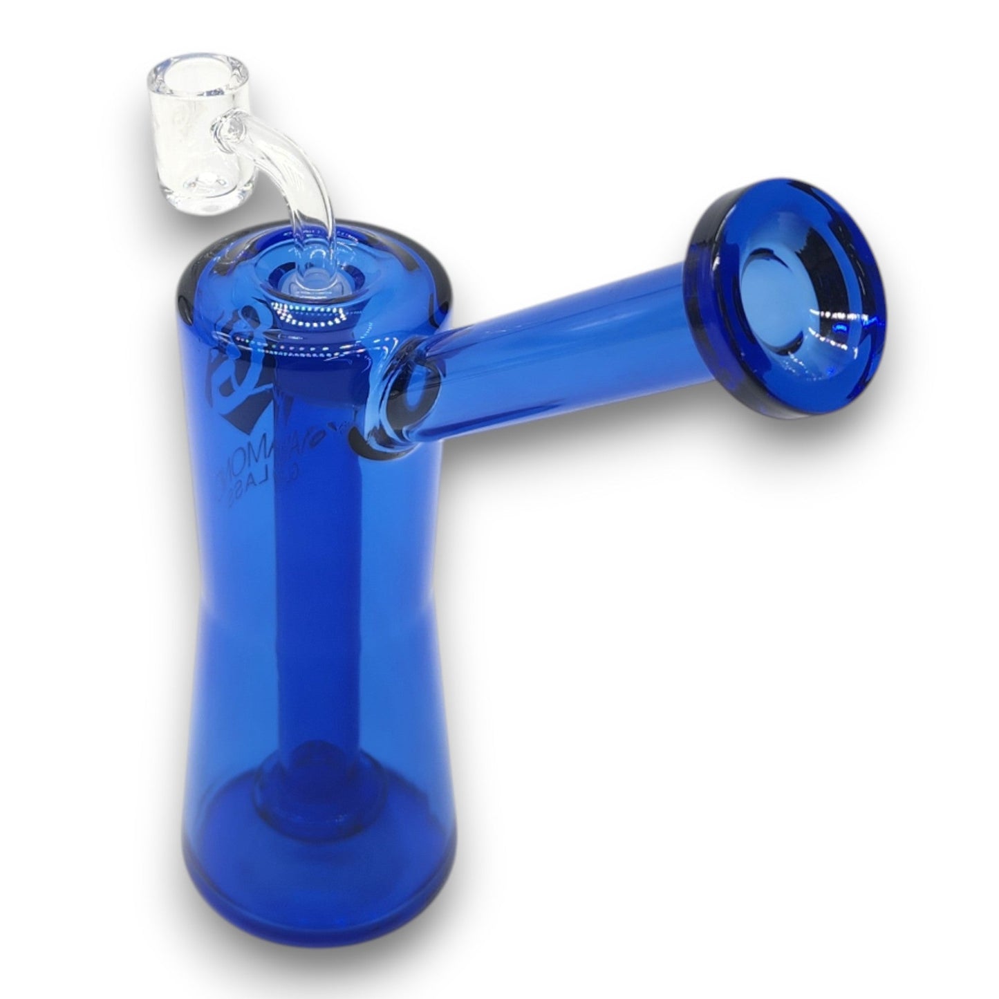 8" Diamond Glass Circ Perc Bubbler Bong Dab Rig