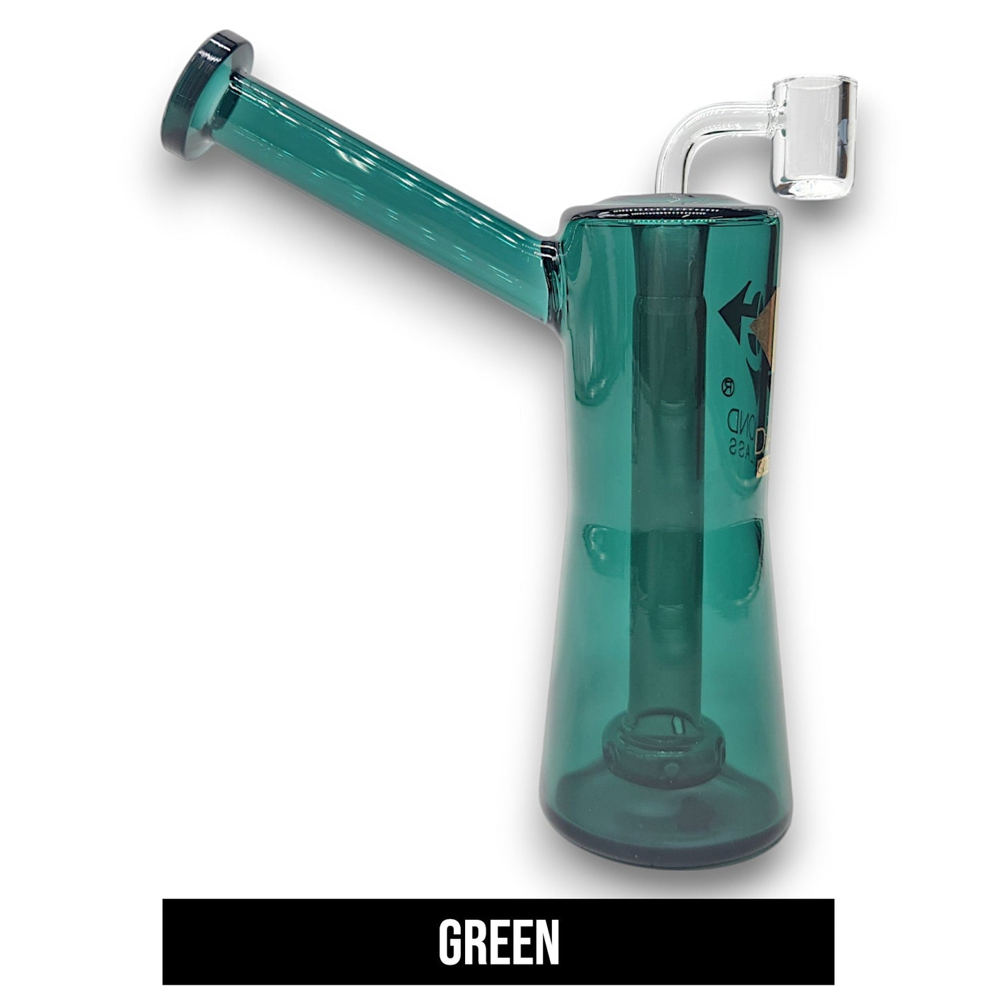 8" Diamond Glass Circ Perc Bubbler Bong Dab Rig
