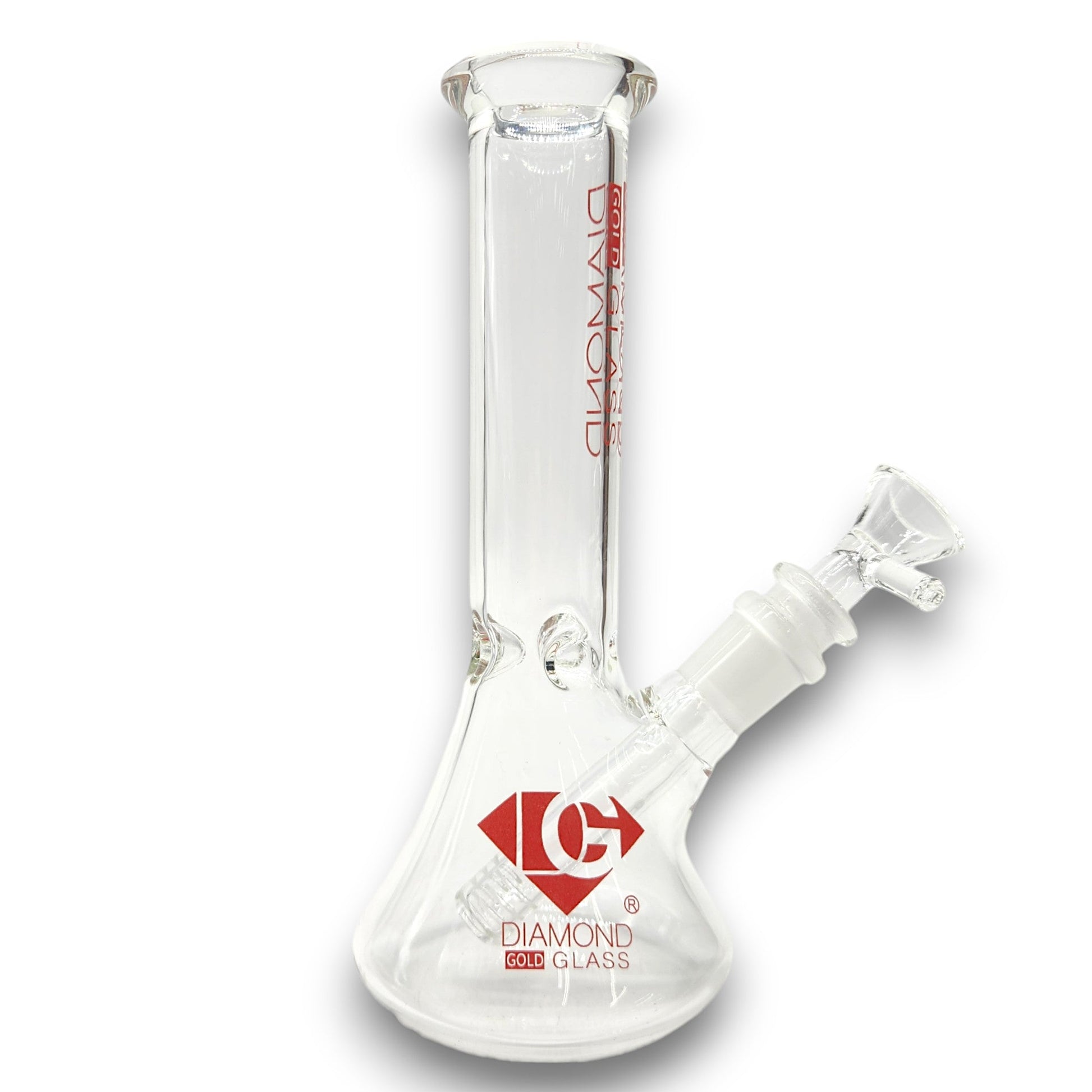 8" Diamond Glass Red Beaker