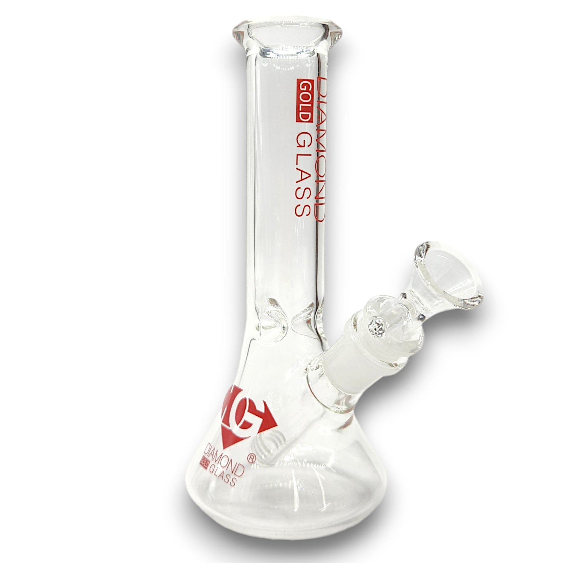 8" Diamond Glass Red Beaker