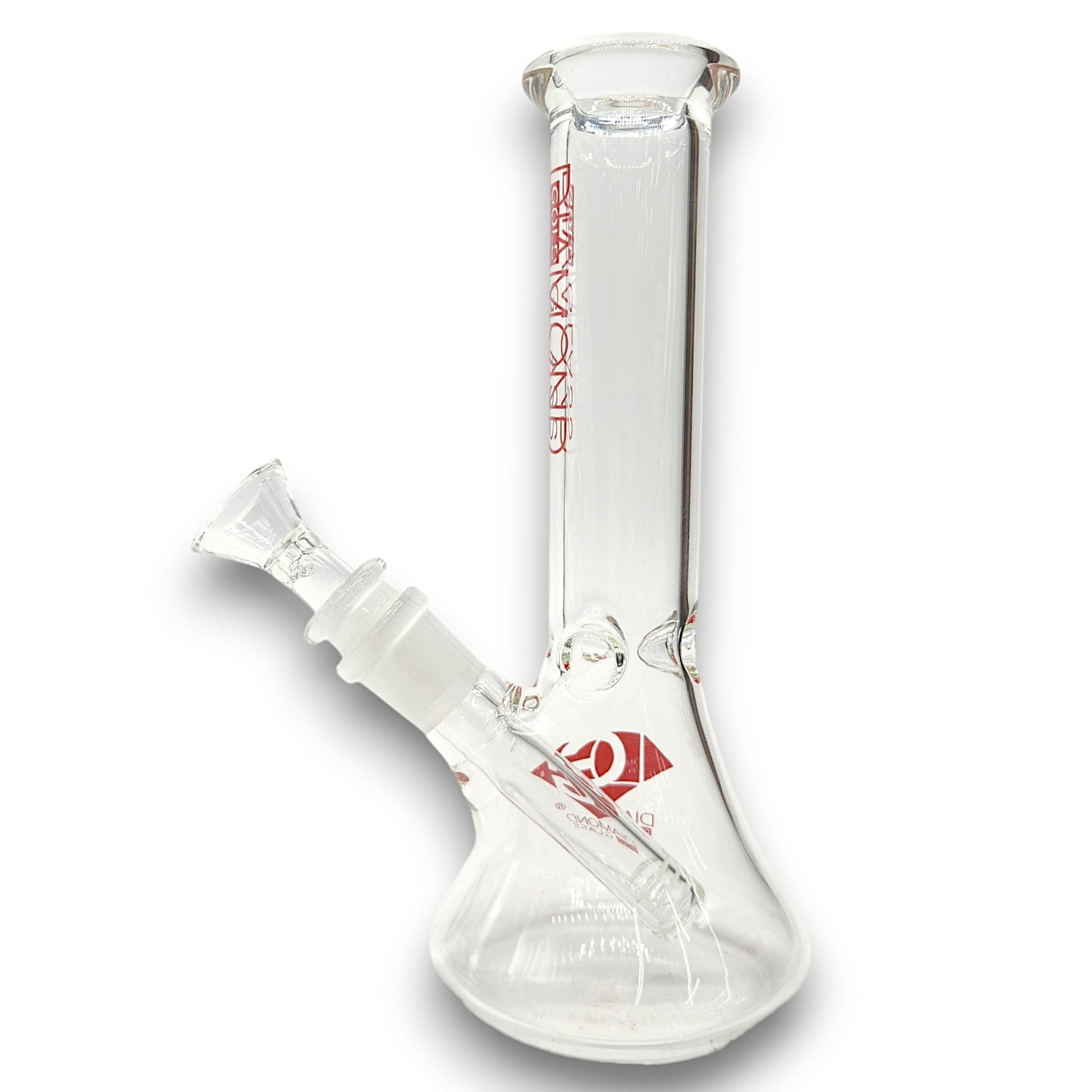 8" Diamond Glass Red Beaker