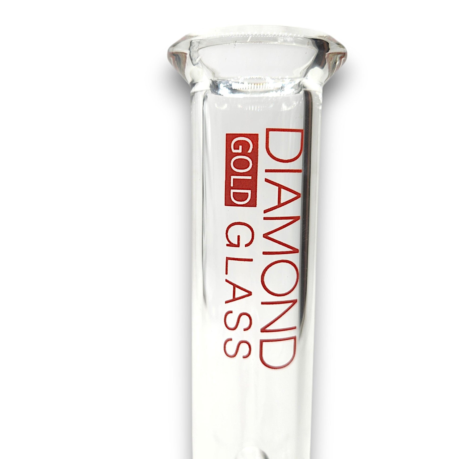 8" Diamond Glass Red Beaker