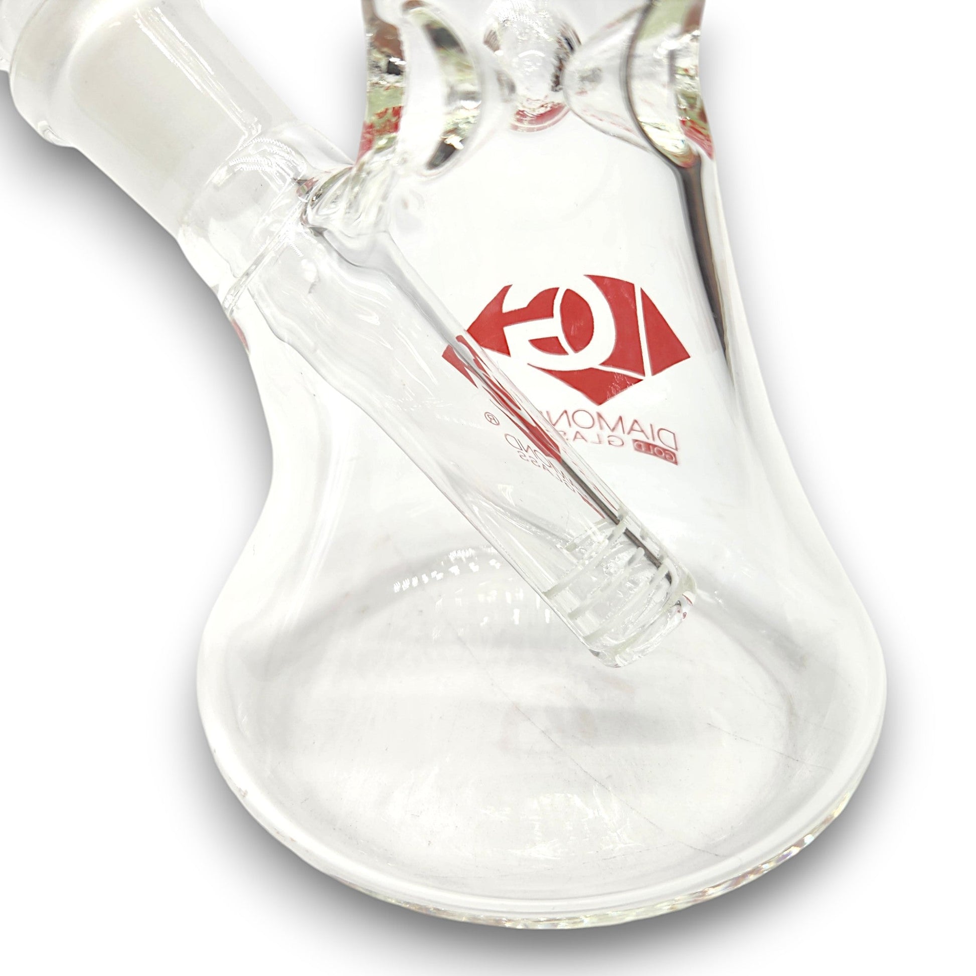 8" Diamond Glass Red Beaker