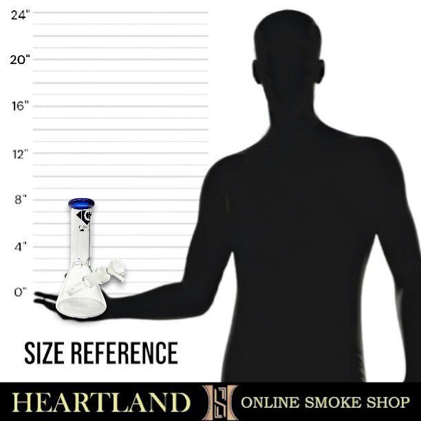 8" Diamond Gold Glass Beaker