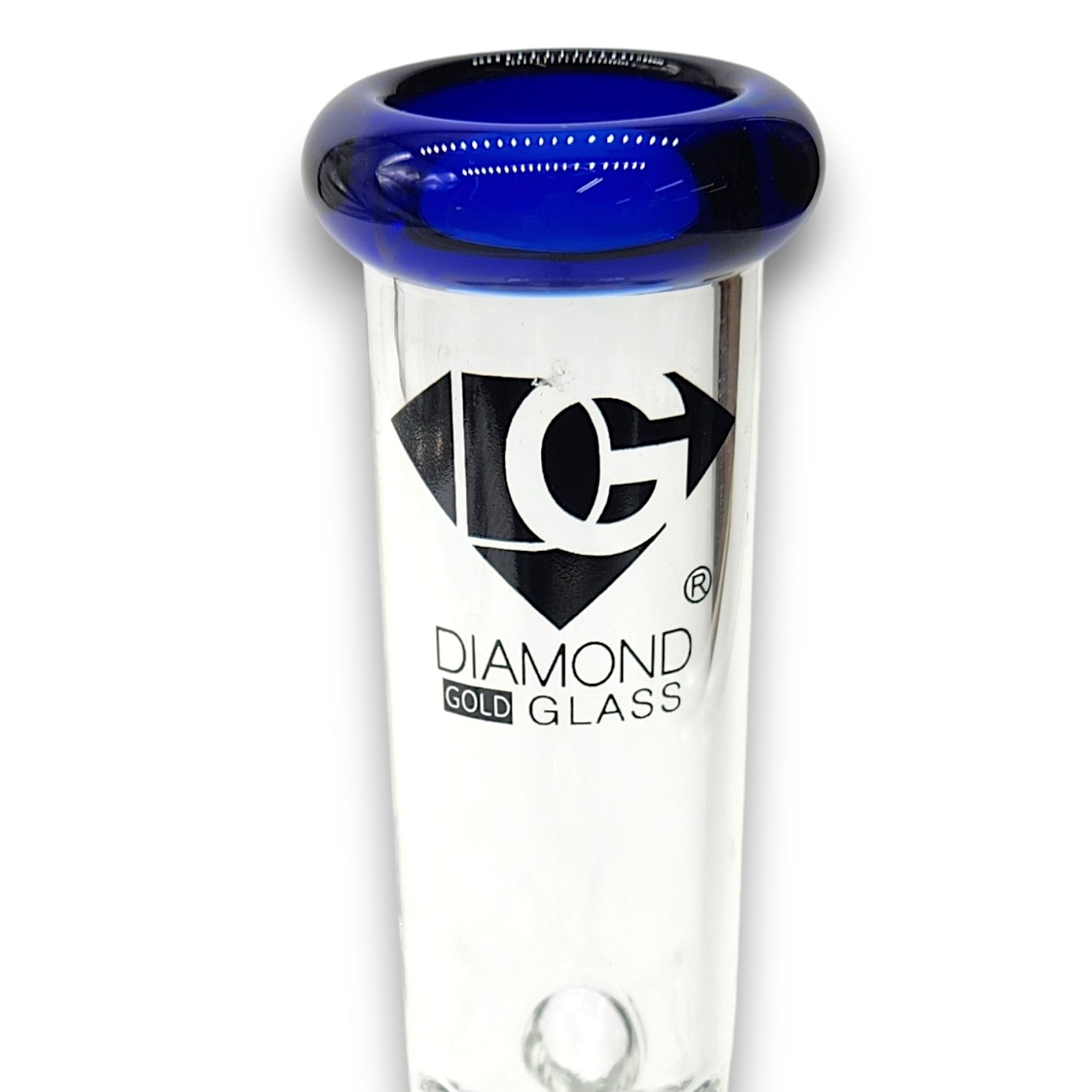 8" Diamond Gold Glass Beaker