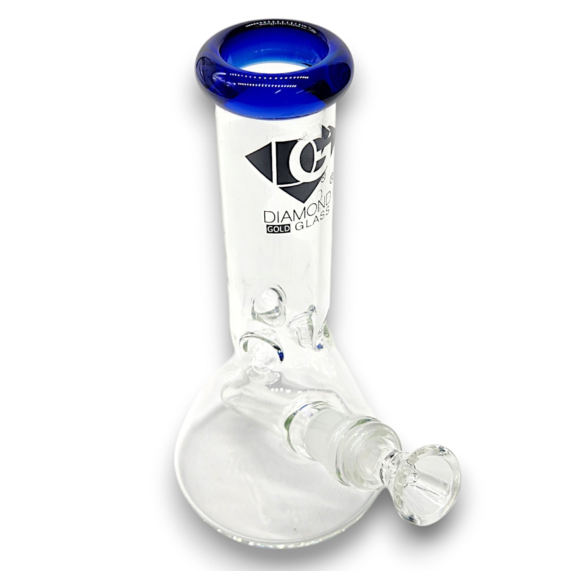 8" Diamond Gold Glass Beaker