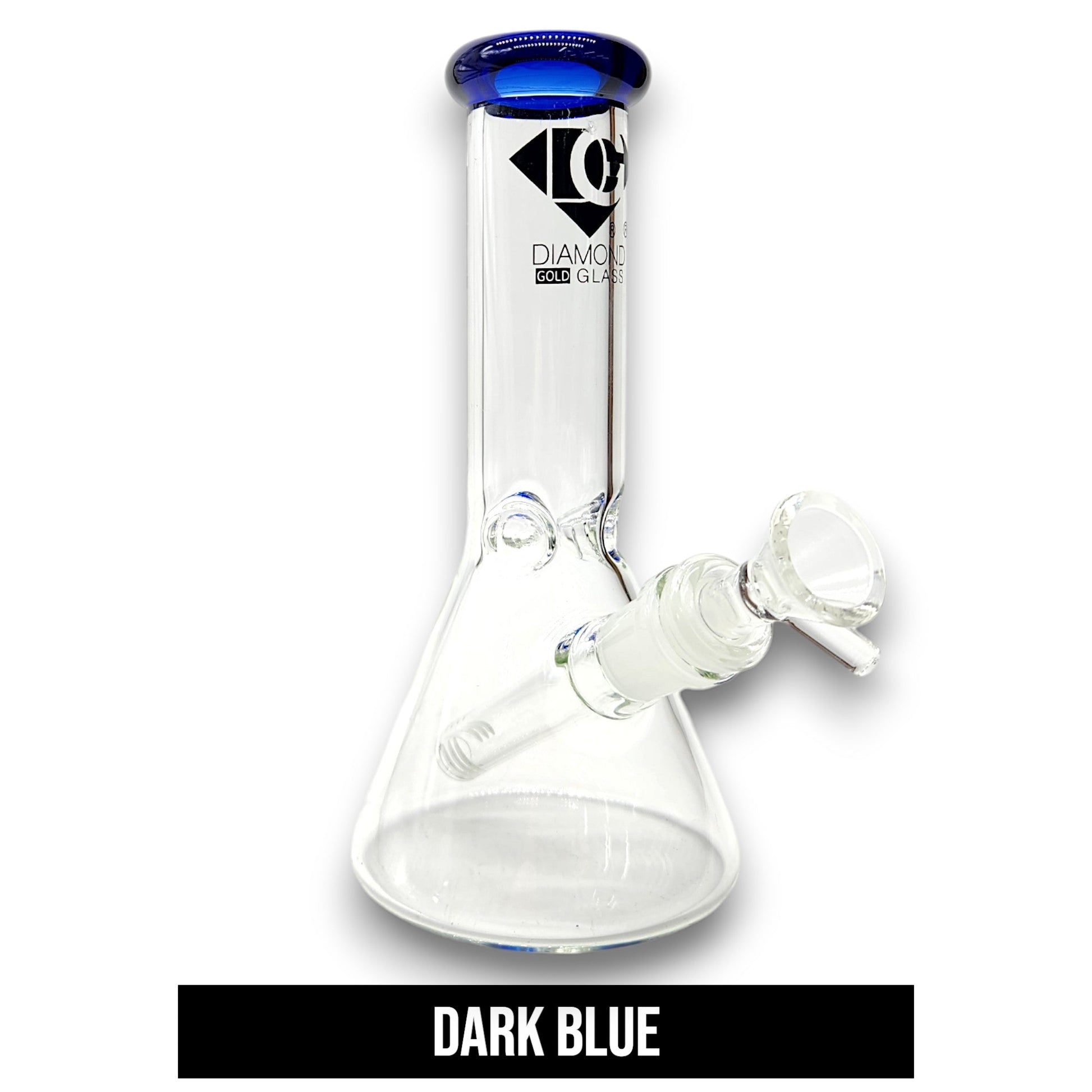 8" Diamond Gold Glass Beaker