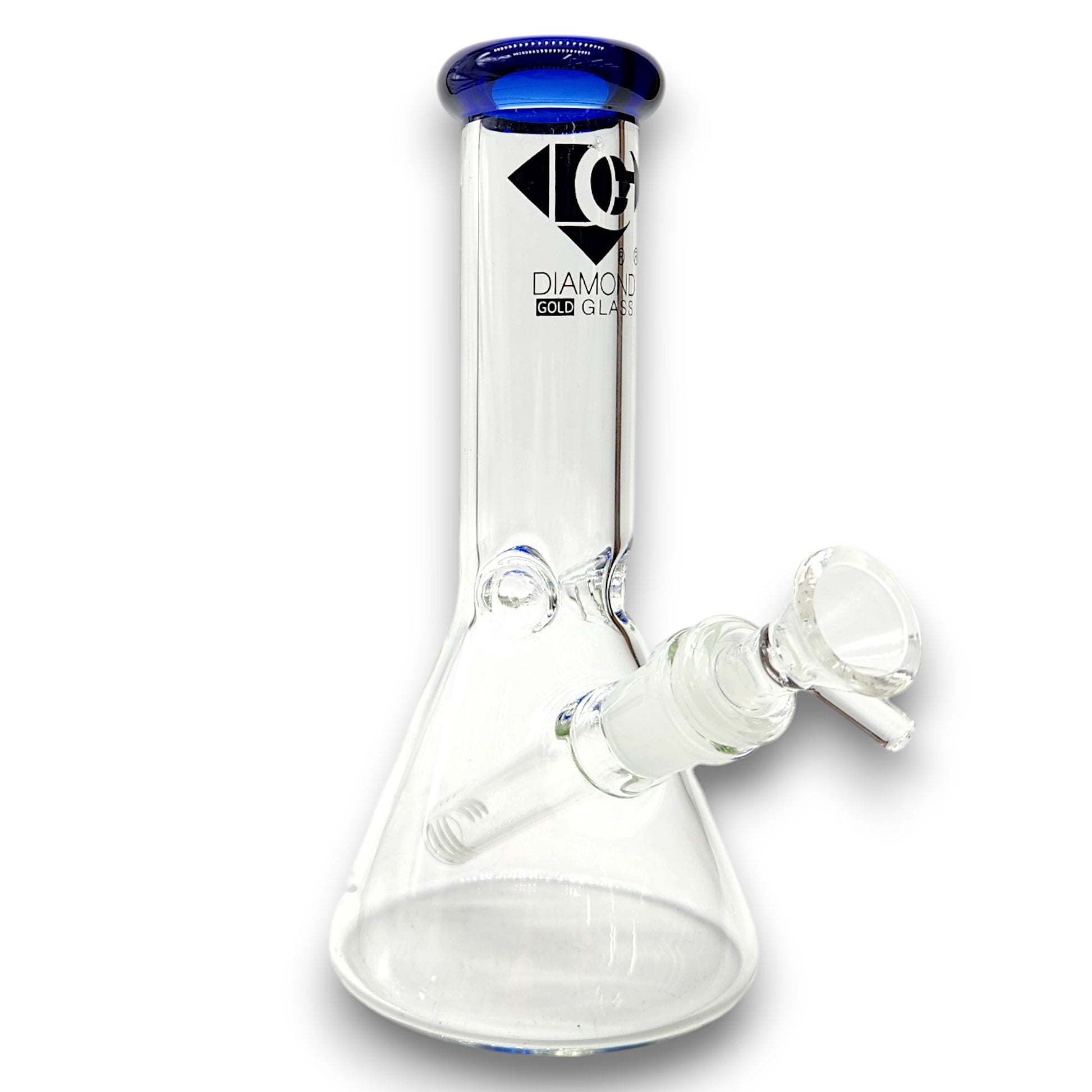 8" Diamond Gold Glass Beaker