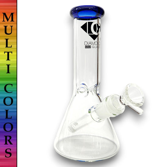 8" Diamond Gold Glass Beaker