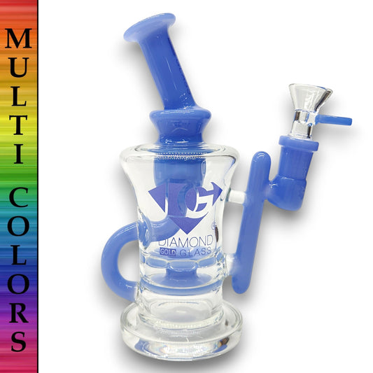 8" Diamond Ratchet Perc Recycler Bong