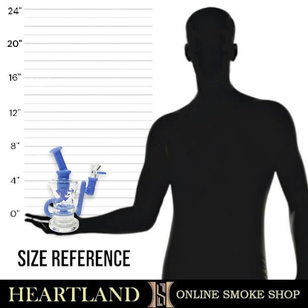 8" Diamond Ratchet Perc Recycler Bong